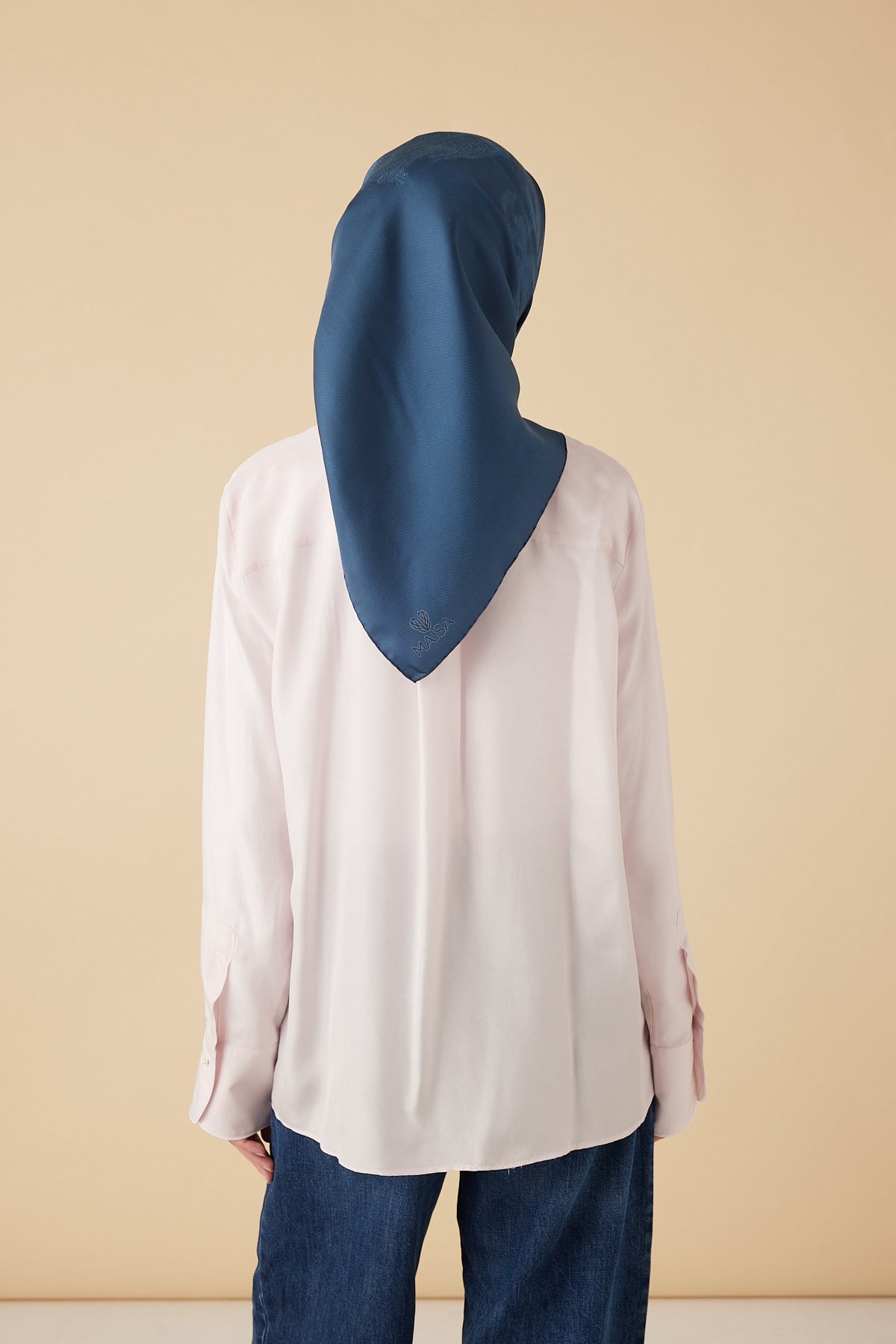 FERYA MULBERRY İPEK EŞARP 90*90 CM - INDIGO