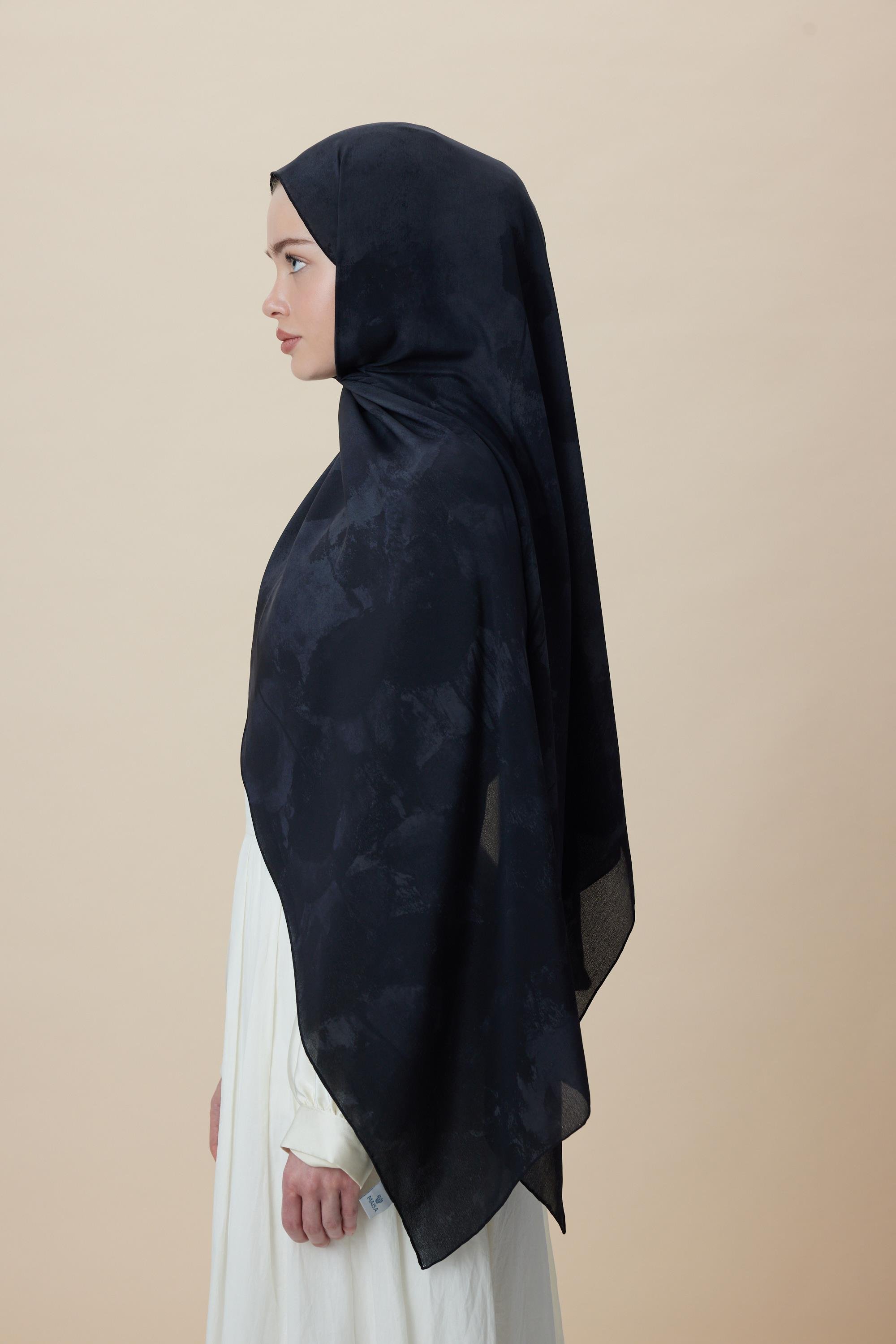 GELİNCİK KREP İPEK ŞAL 70*190 CM - ANTRASİT