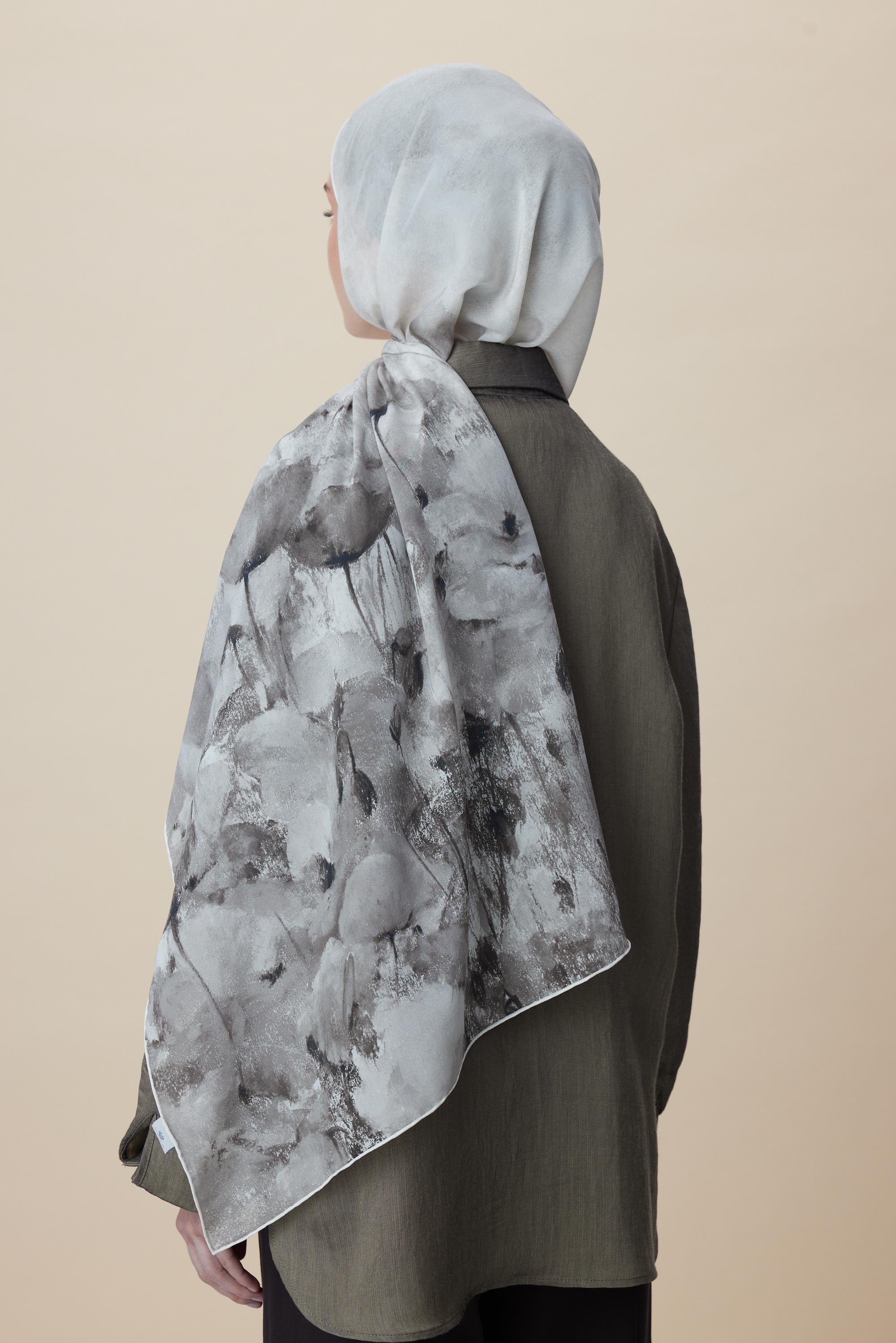 GELİNCİK KREP İPEK ŞAL 70*190 CM - TAŞ