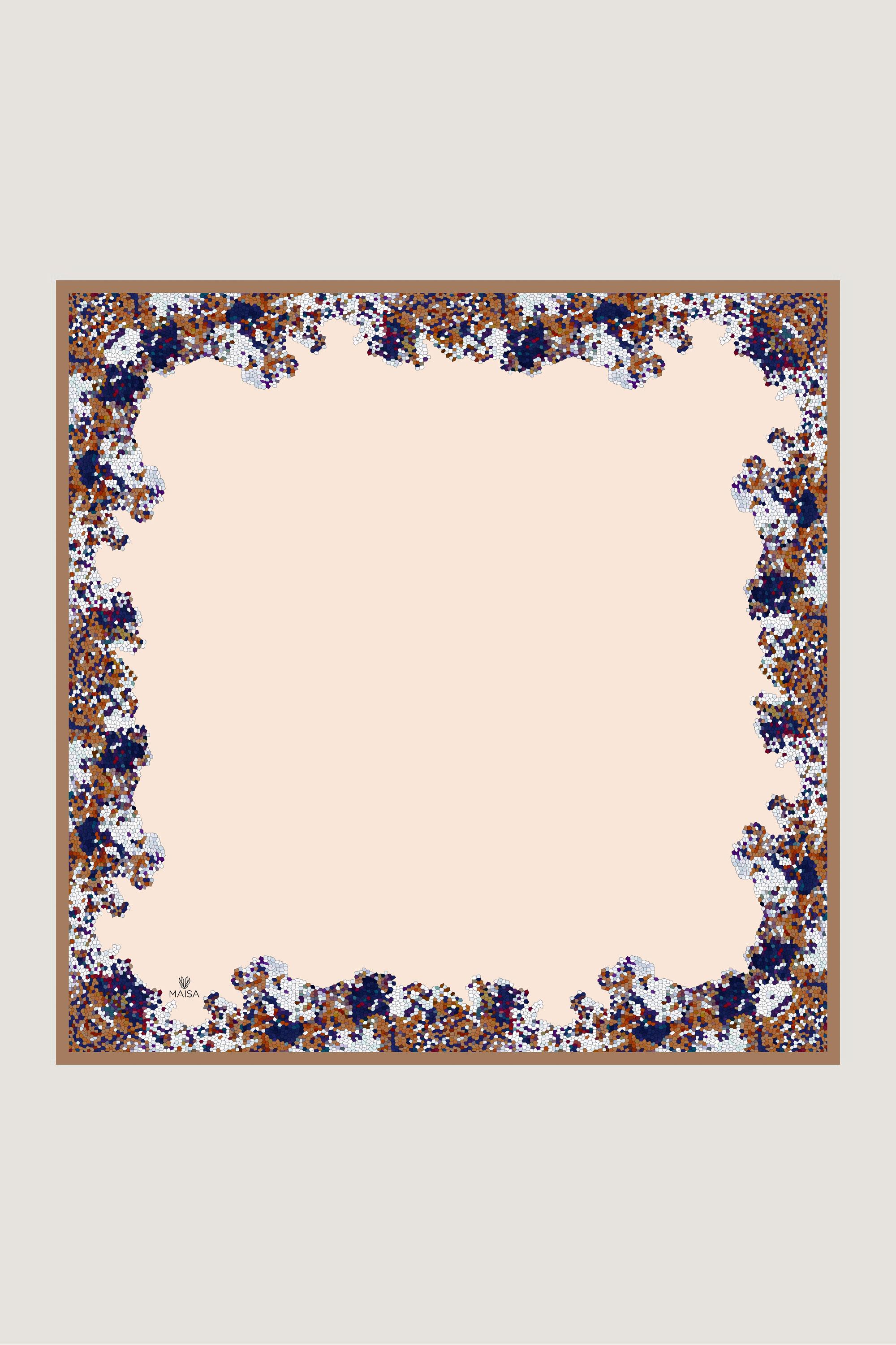 GİNA TİVİL İPEK EŞARP 90*90 CM - KREM