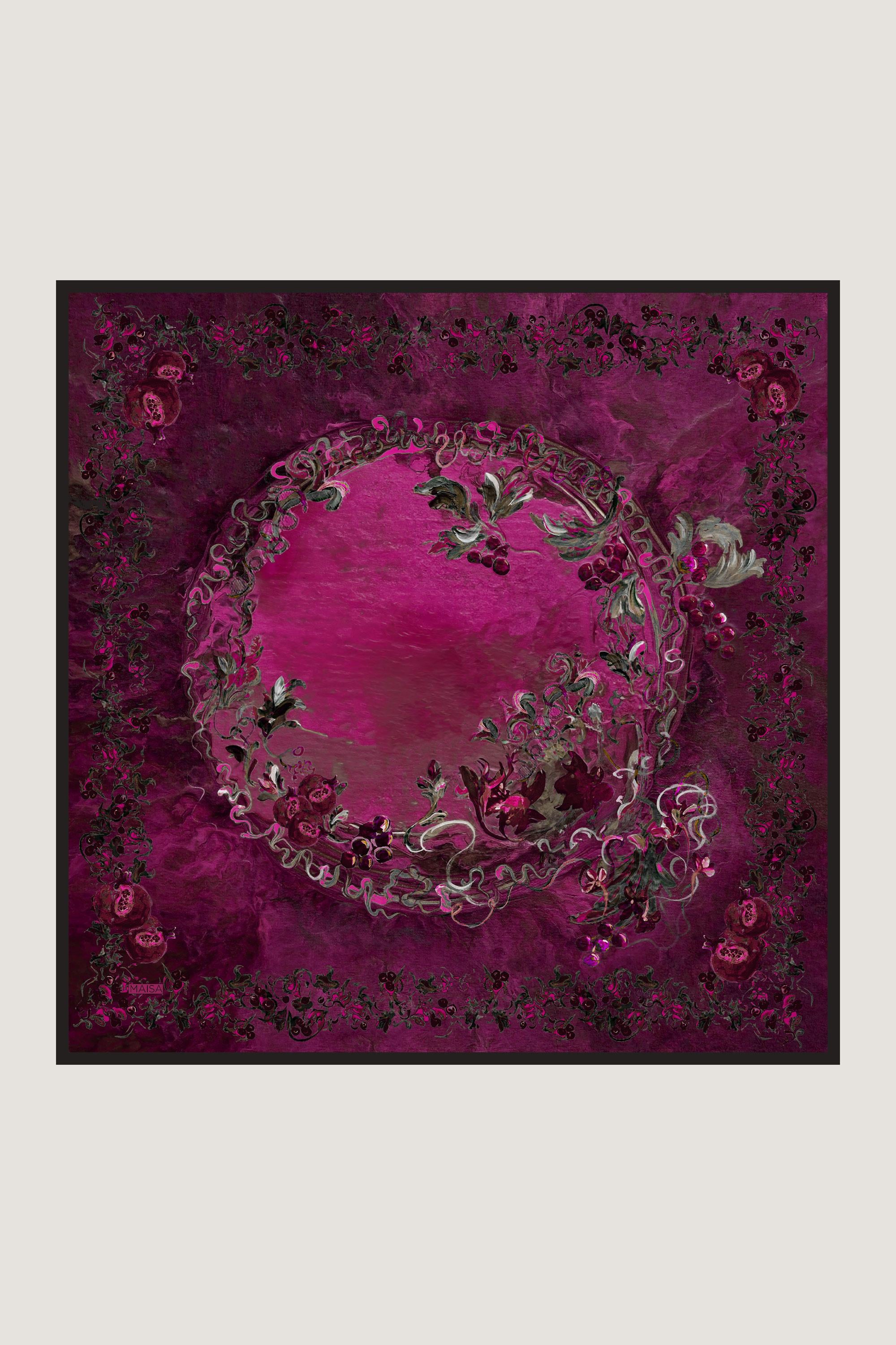 GÖKNAR MULBERRY İPEK EŞARP 90*90 CM - MÜRDÜM