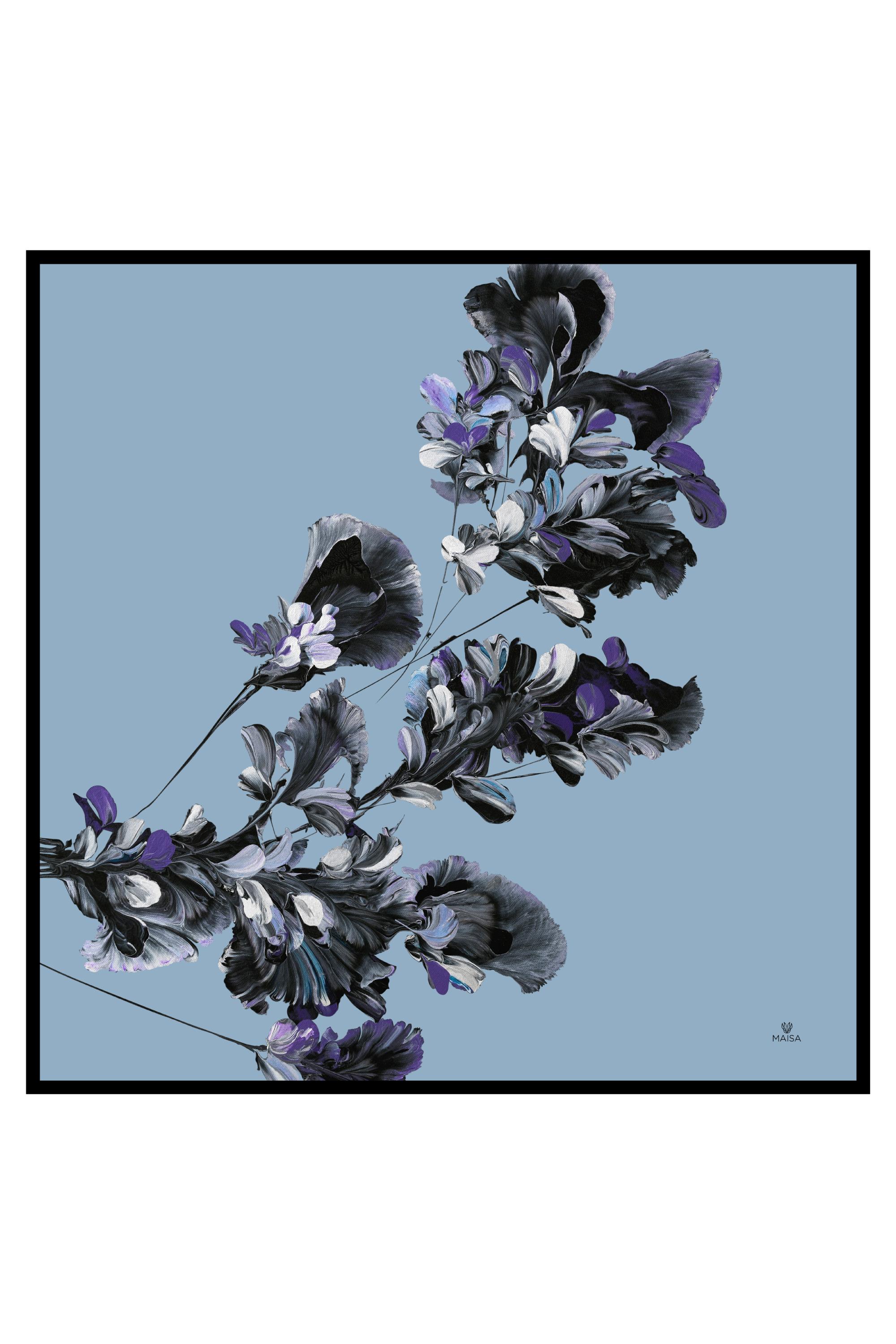 HALE TİVİL İPEK EŞARP 90*90 – AÇIK MAVİ