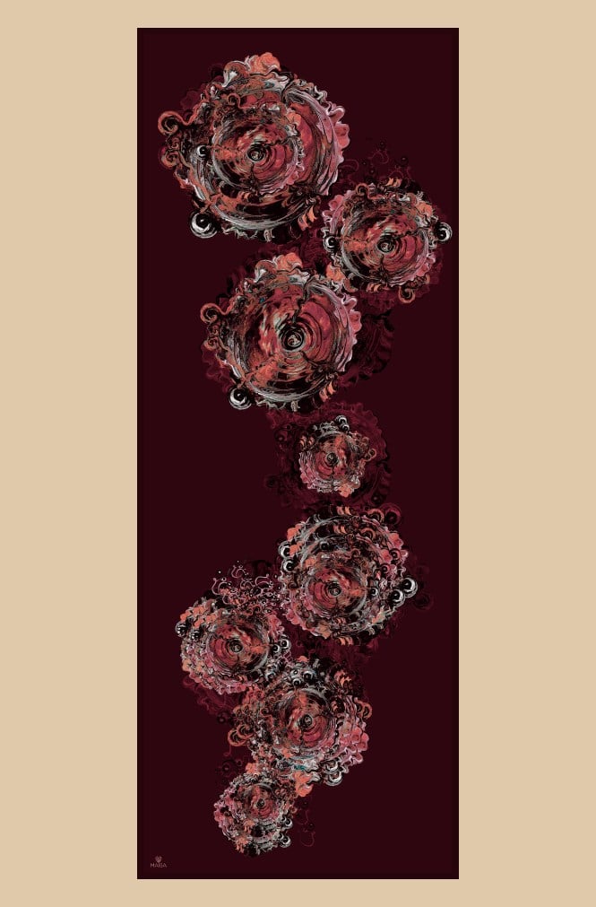 HARE PAMUK İPEK ŞAL 70*190 CM - MÜRDÜM