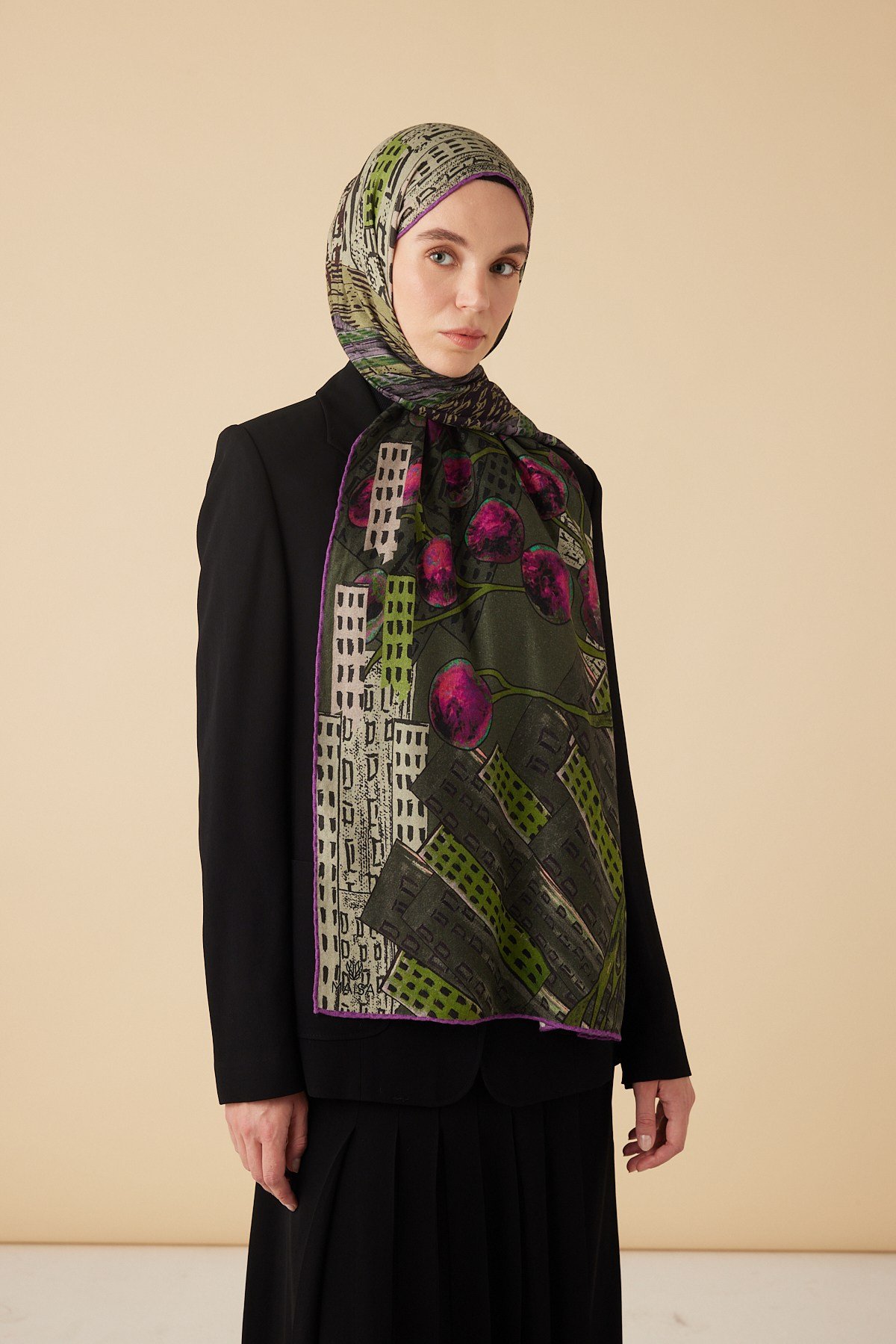 HAYAT YÜN İPEK KAŞMİR ŞAL 70*200 CM - FUŞYA