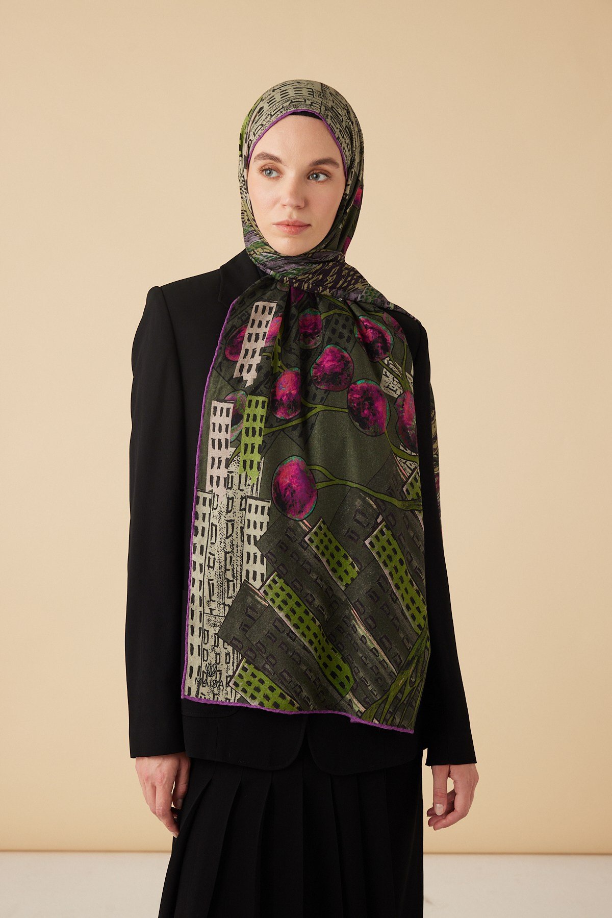 HAYAT YÜN İPEK KAŞMİR ŞAL 70*200 CM - FUŞYA