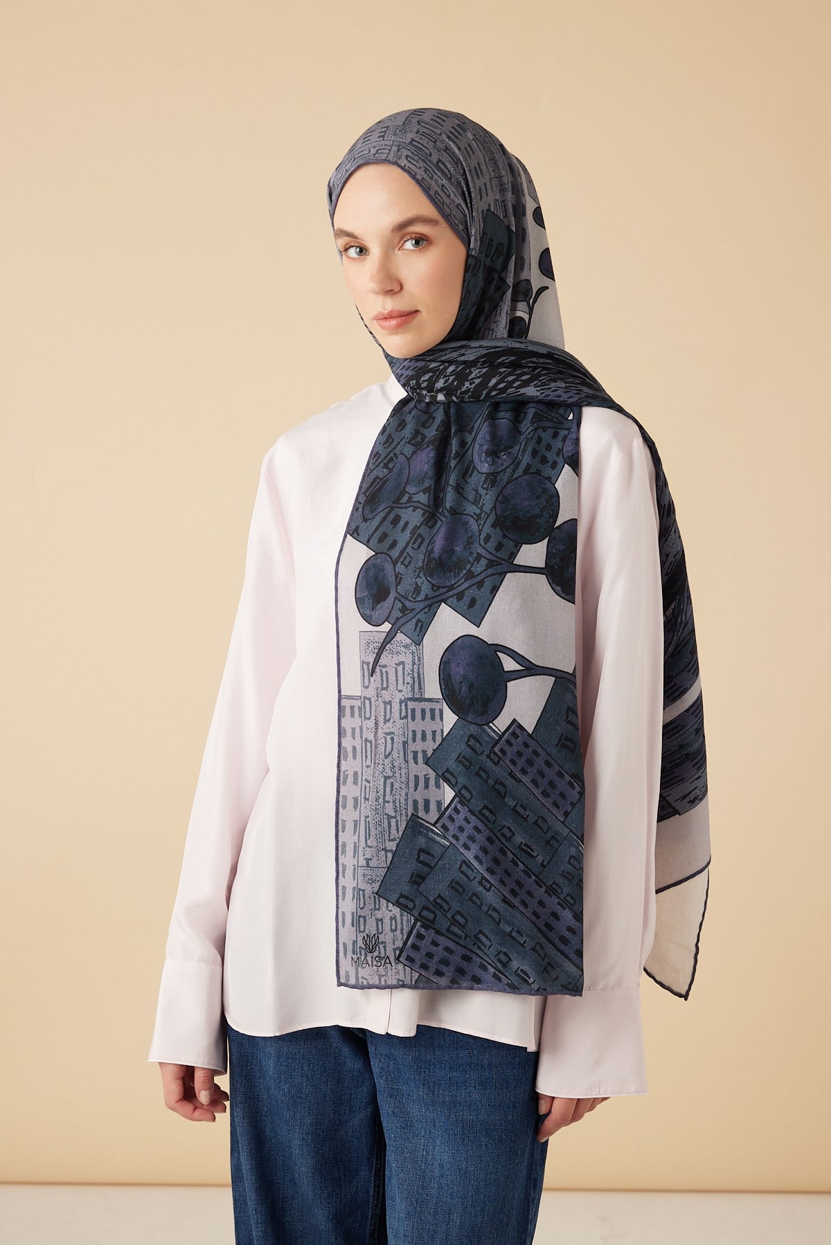 HAYAT YÜN İPEK KAŞMİR ŞAL 70*200 CM - GRİ