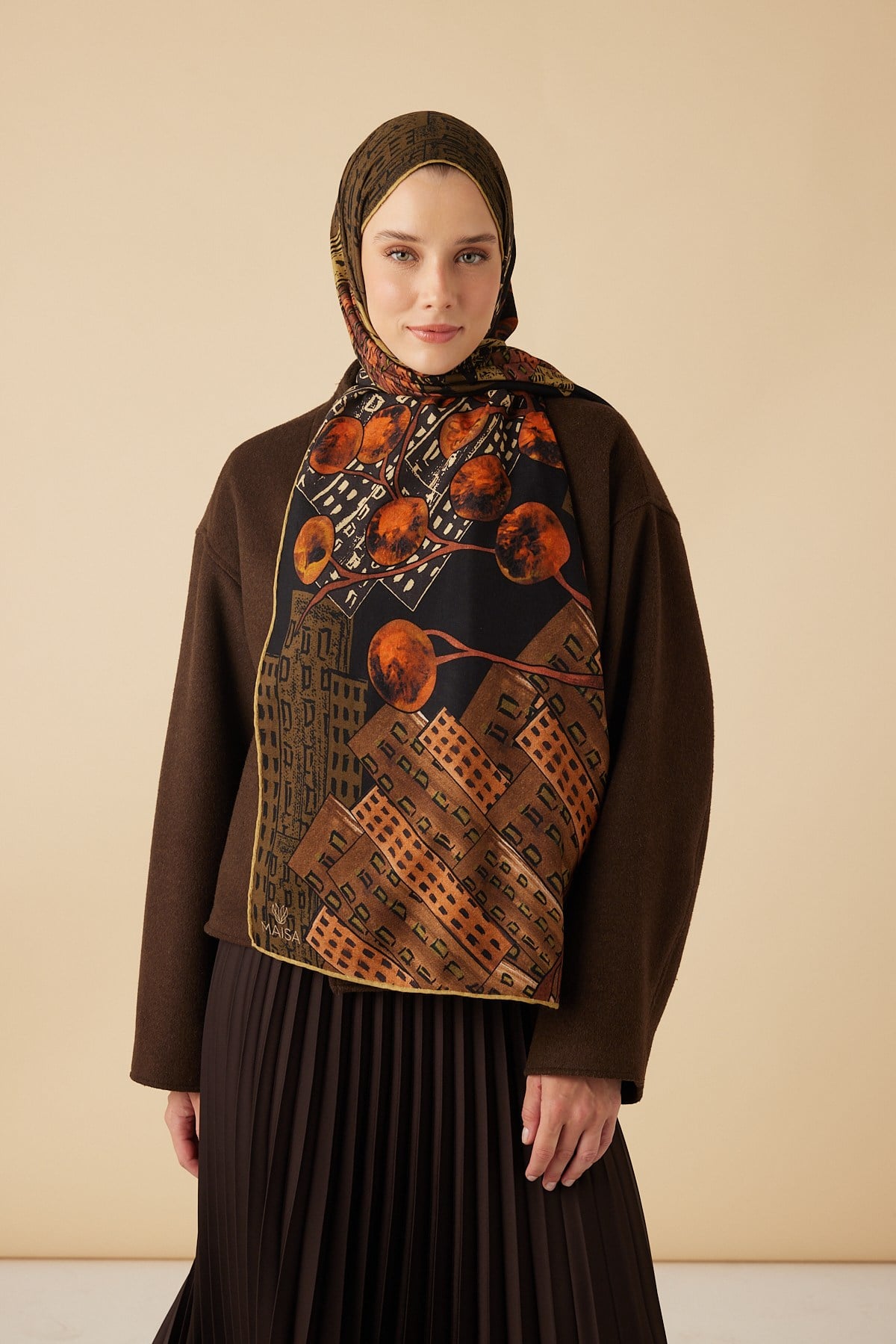 HAYAT YÜN İPEK KAŞMİR ŞAL 70*200 CM - TURUNCU