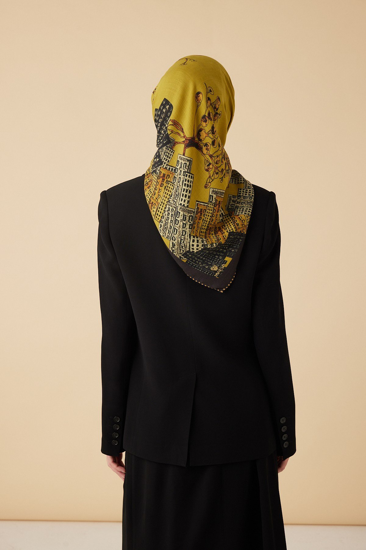 HAYAT YÜN ÜÇGEN ŞAL 140*140/2 CM - HARDAL