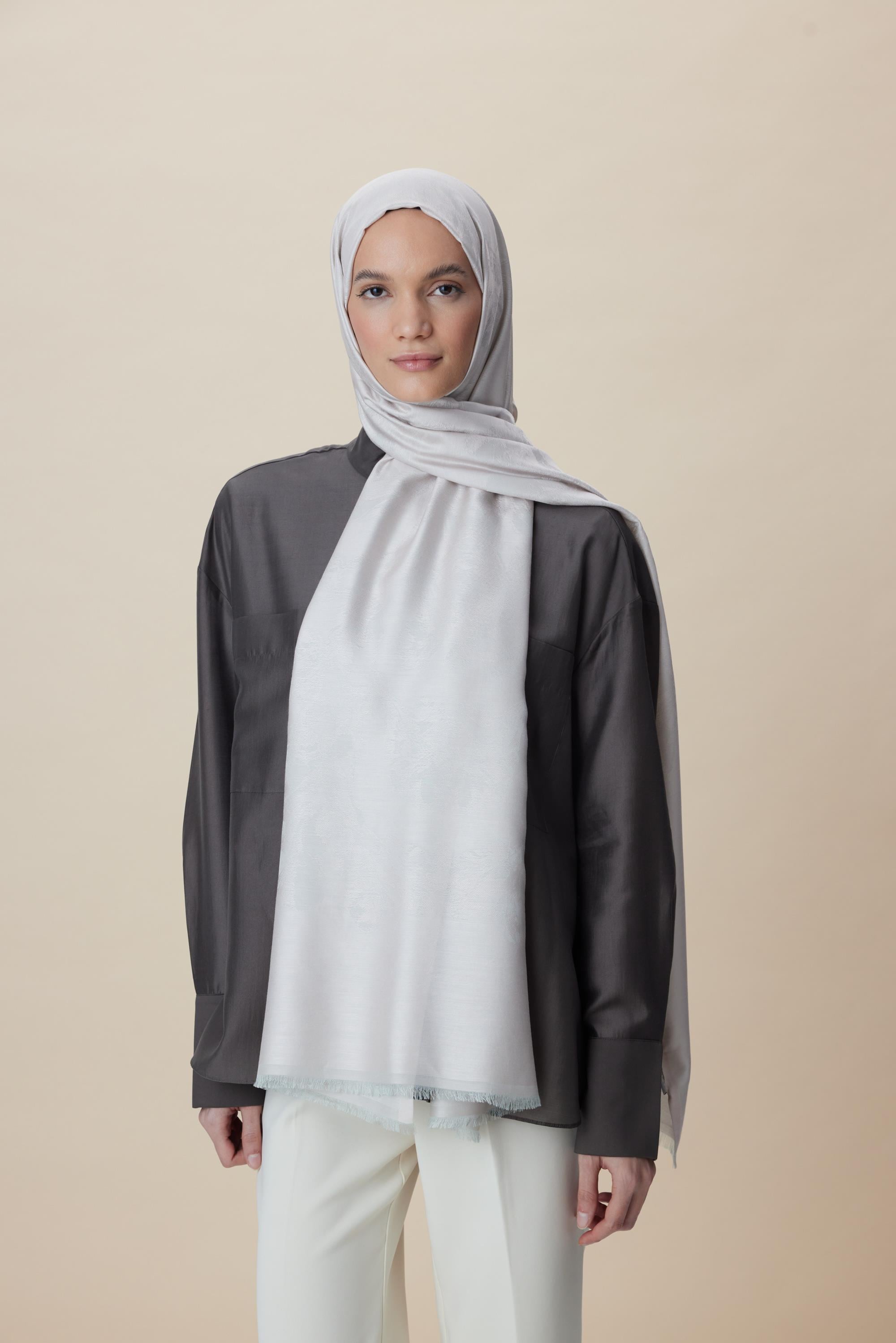 JADE MODAL İPEK JAKARLI ŞAL 70*200 CM - AÇIK PEMBE