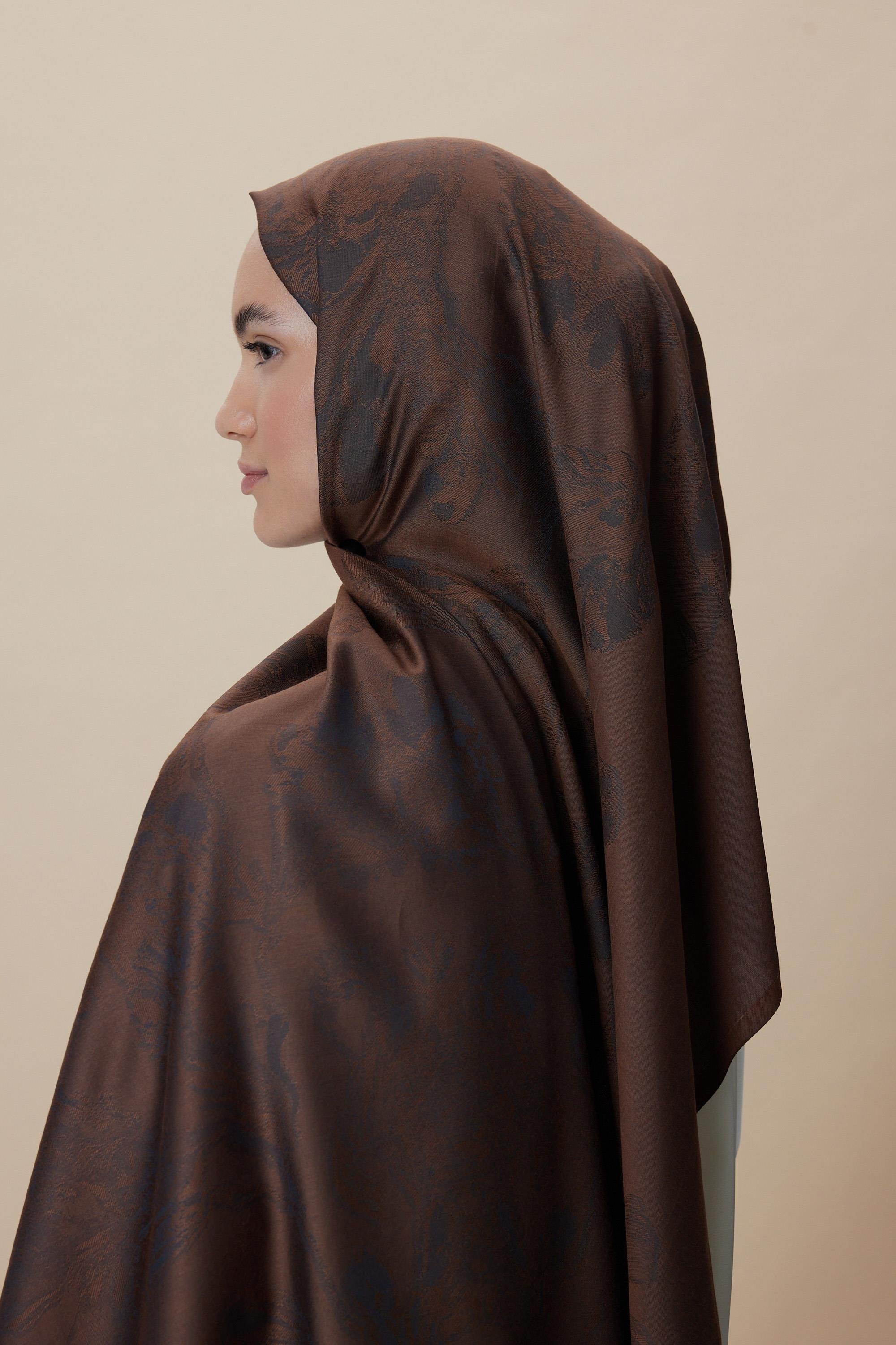 JADE MODAL İPEK JAKARLI ŞAL 70*200 CM - BAKIR