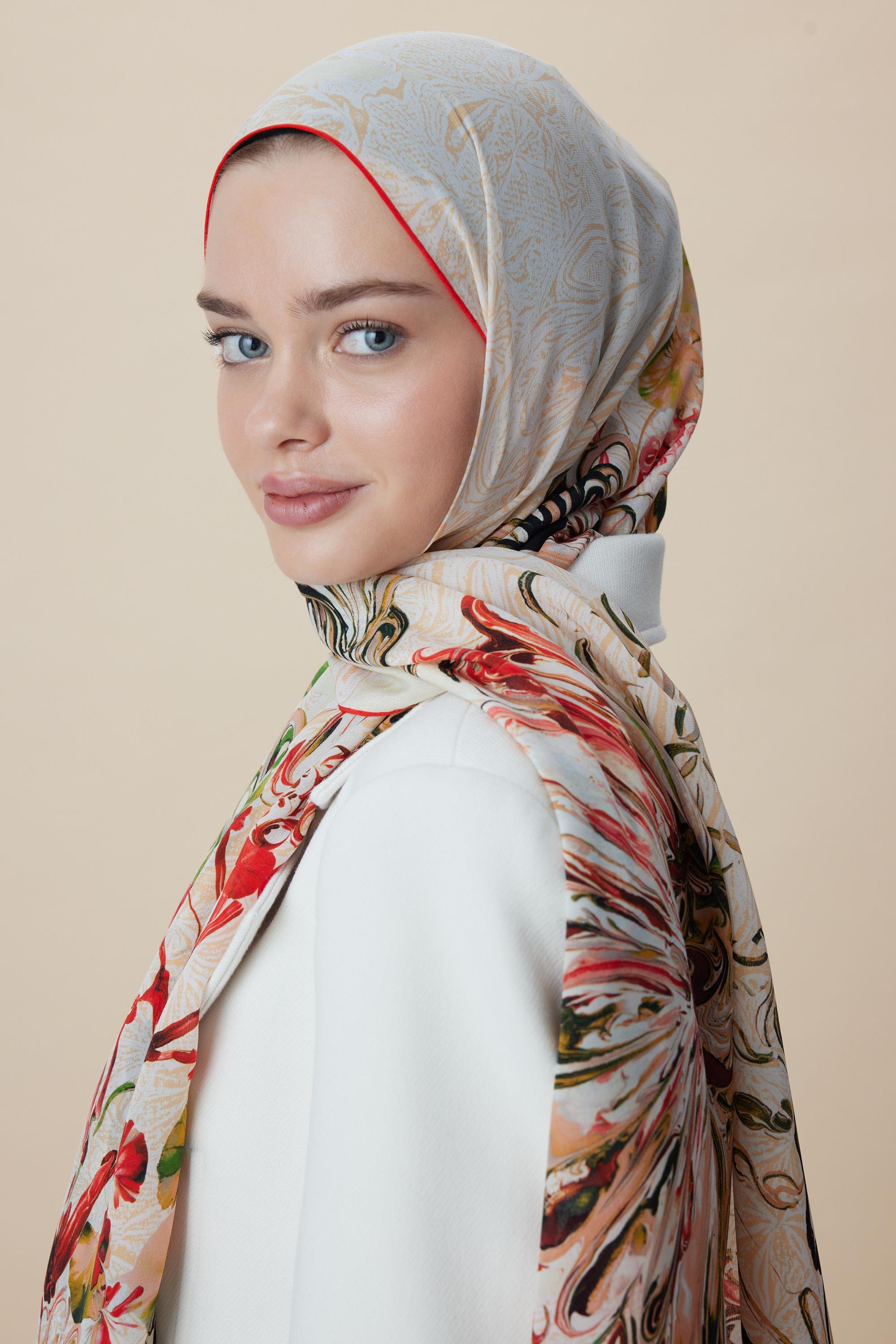 KORAL KREP İPEK ŞAL 70*190 CM - YEŞİL