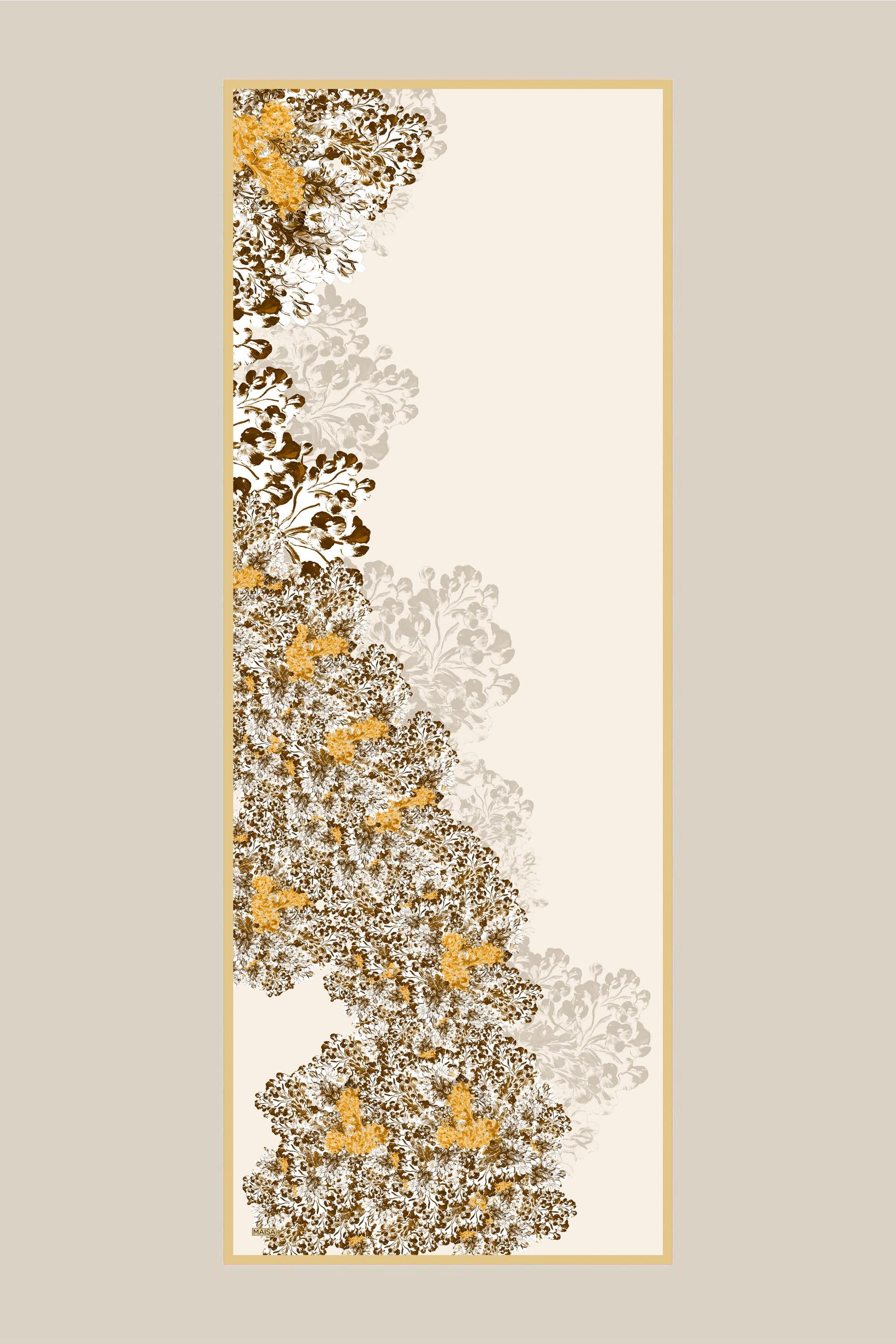 LARİN MULBERRY İPEK ŞAL 70*190 - BEJ