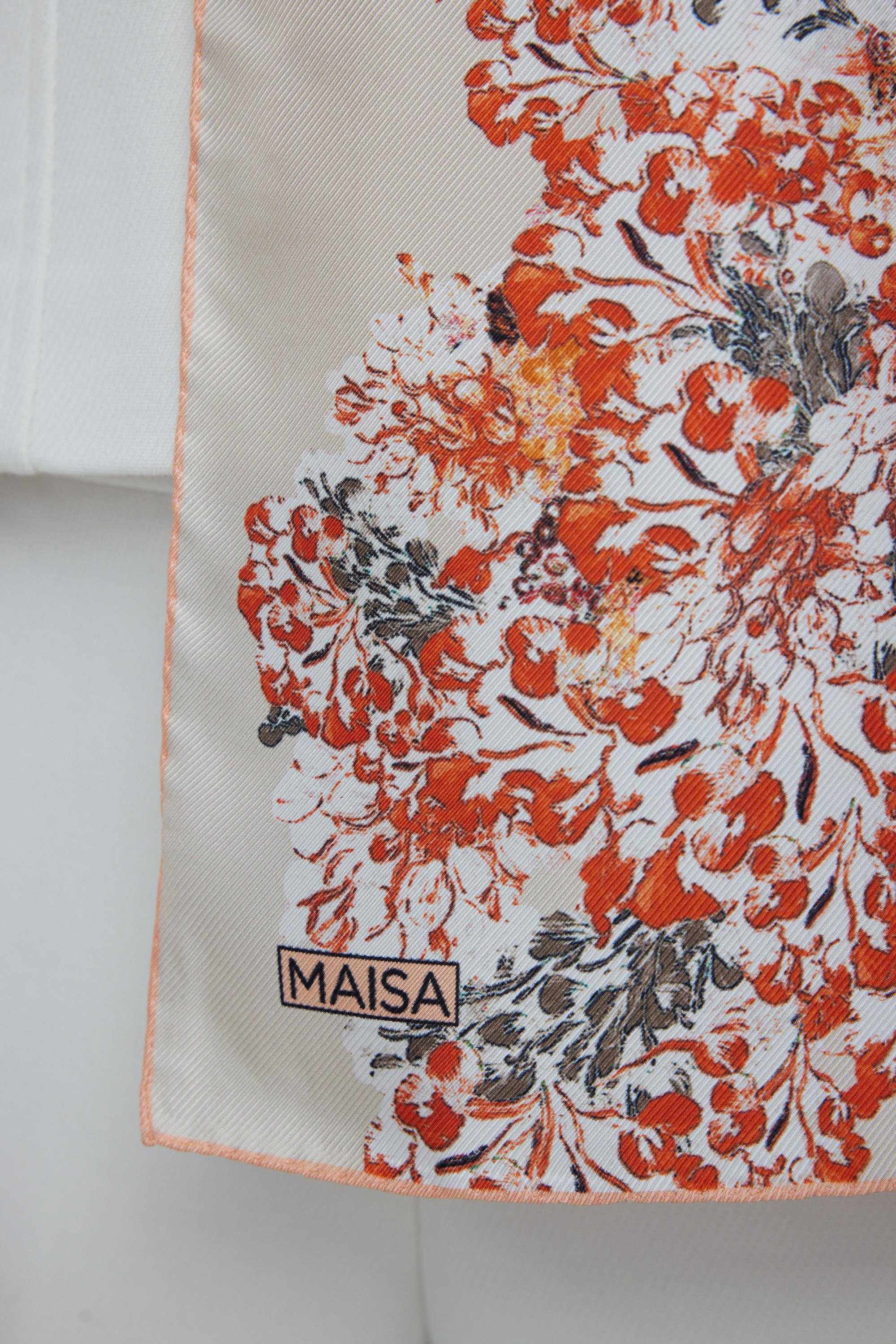 LARİN MULBERRY İPEK ŞAL 70*190 - MERCAN