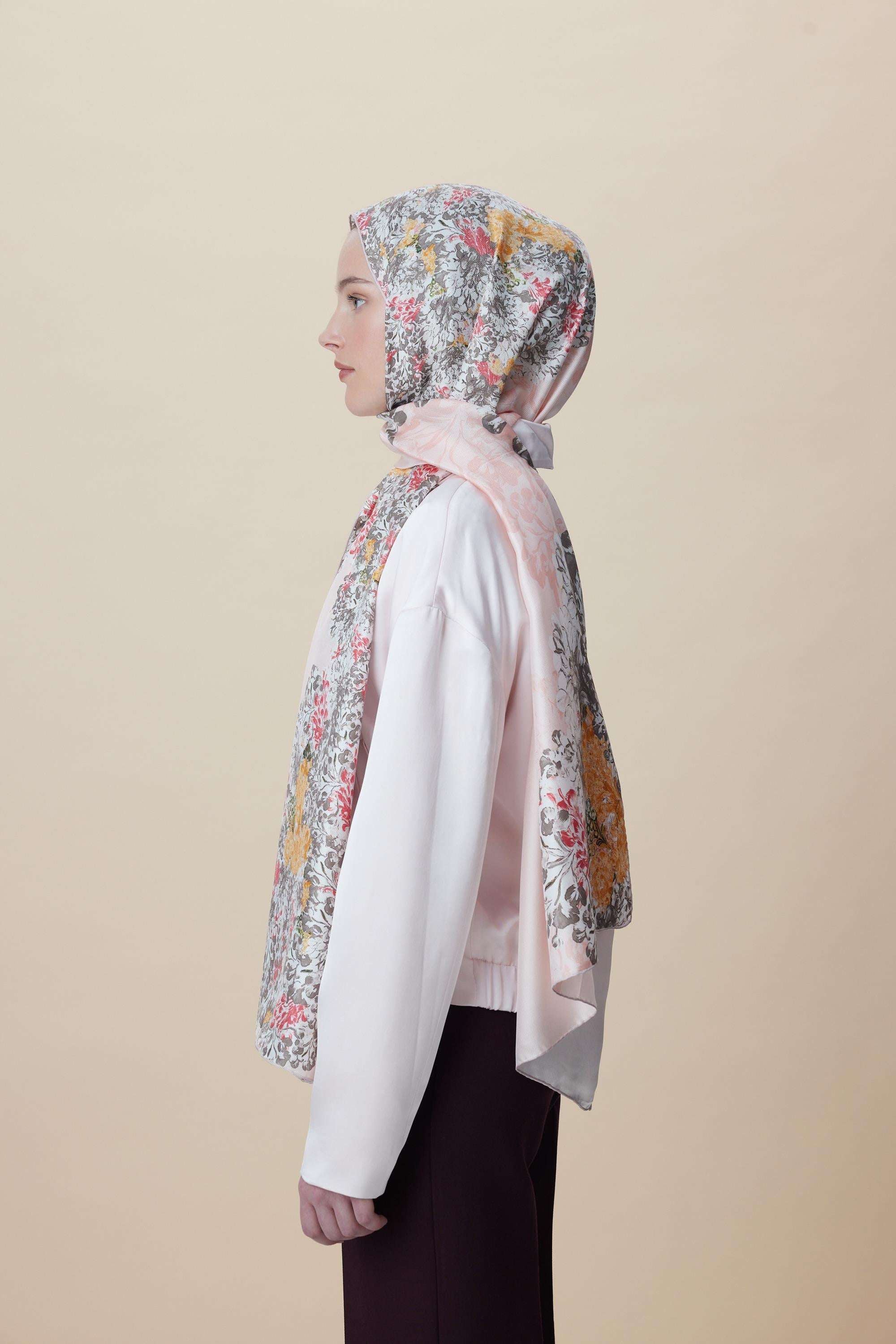 LARİN MULBERRY İPEK ŞAL 70*190 - PUDRA PEMBE