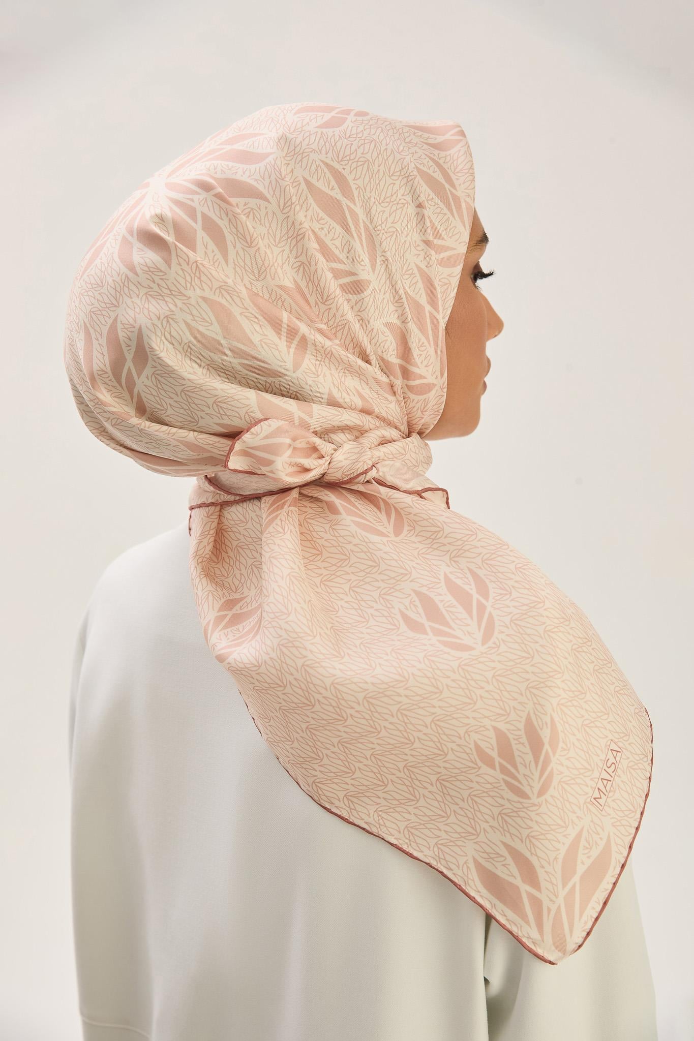 LAVİ TİVİL İPEK EŞARP 90*90 CM - TARÇIN