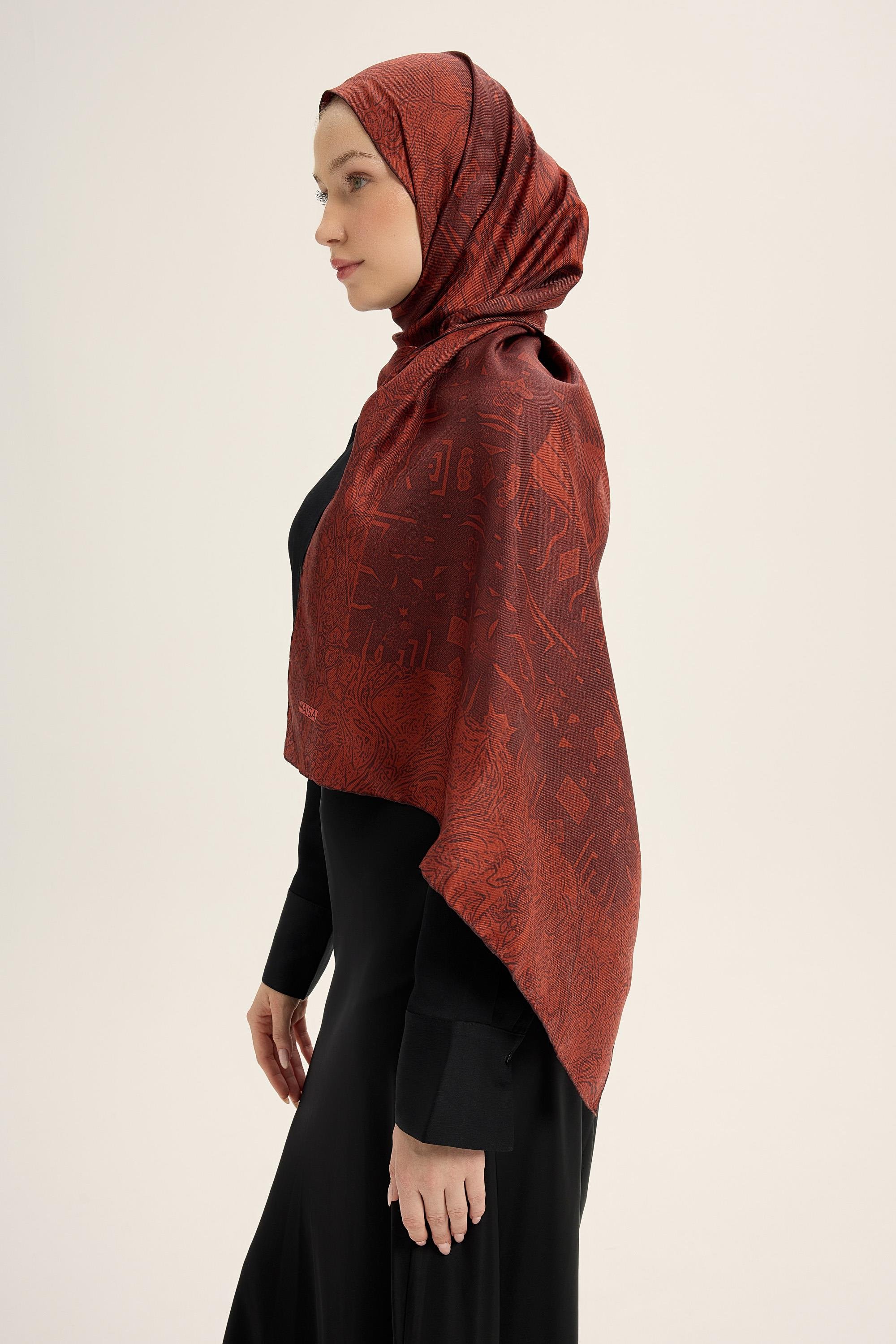 MERZ MULBERRY İPEK ŞAL 70*190 CM - BORDO