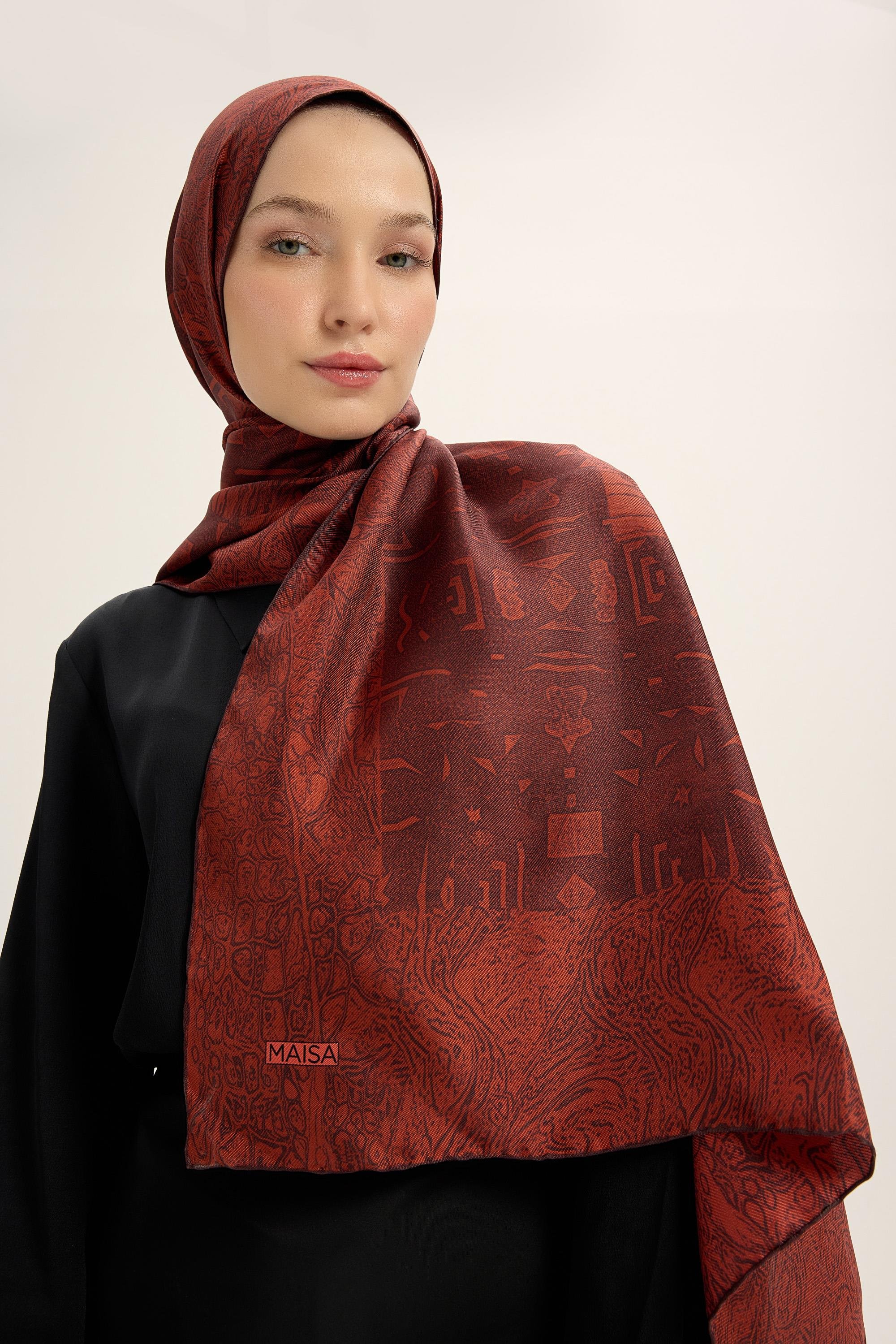 MERZ MULBERRY İPEK ŞAL 70*190 CM - BORDO