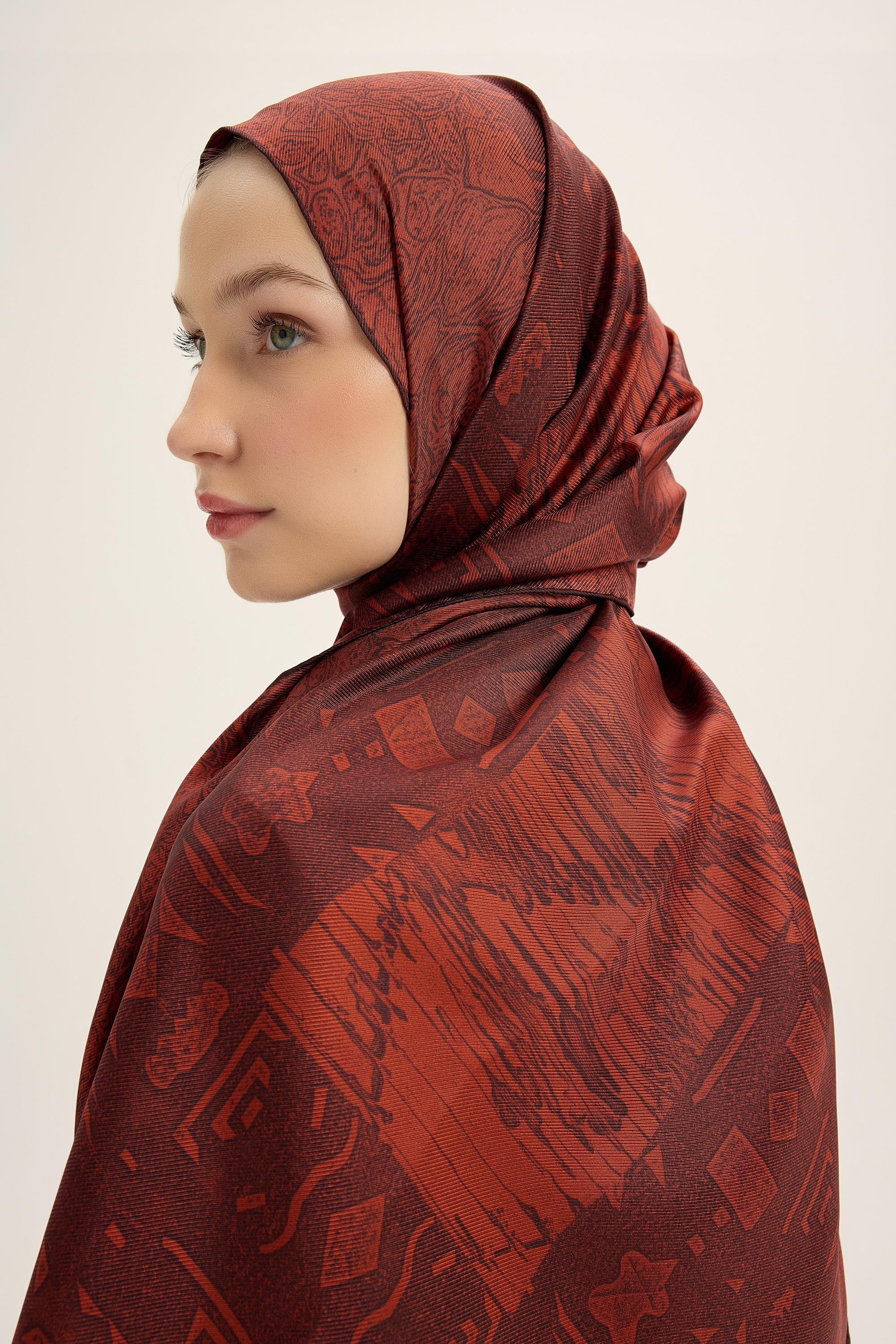 MERZ MULBERRY İPEK ŞAL 70*190 CM - BORDO