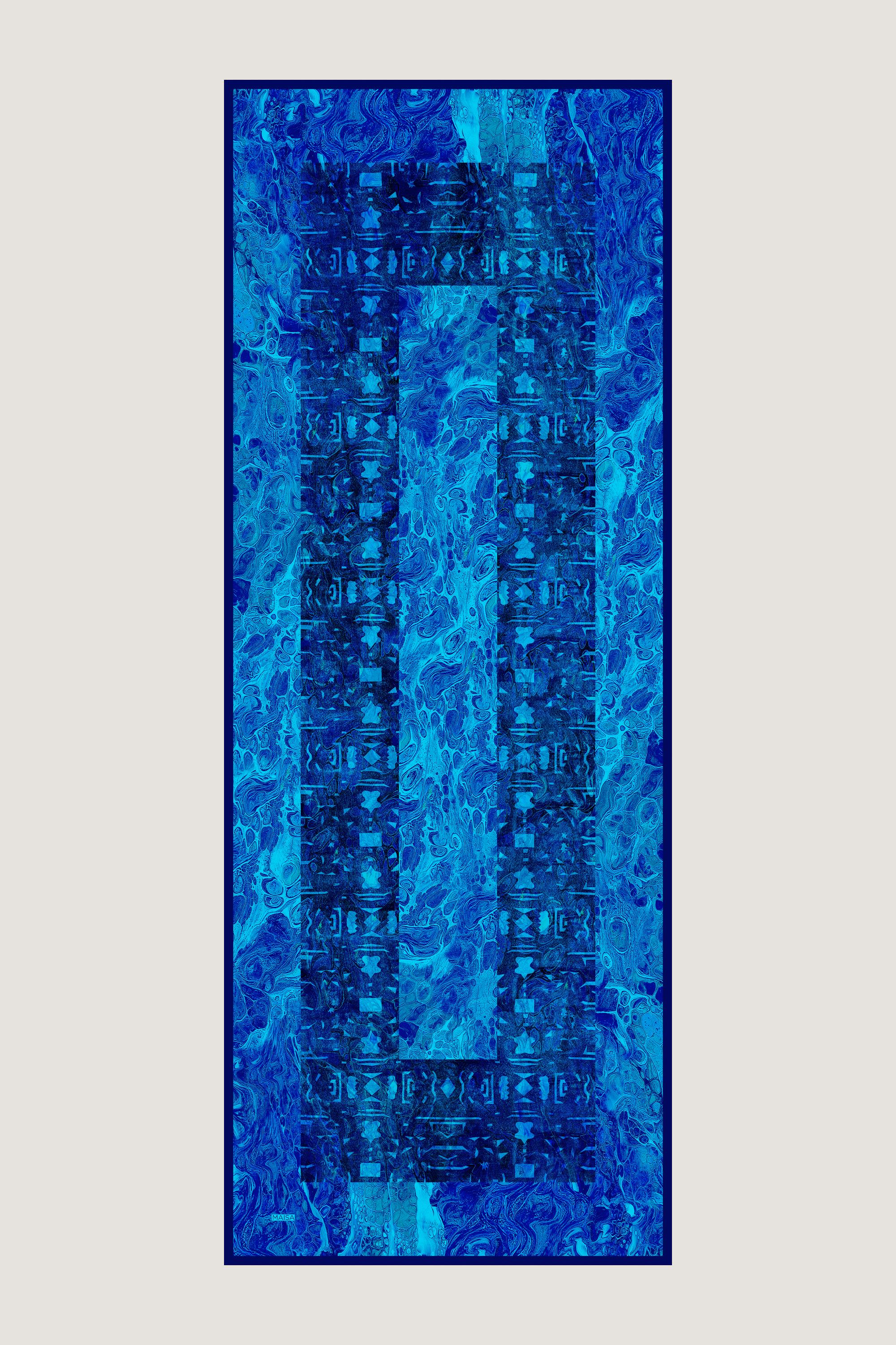 MERZ PAMUK İPEK ŞAL 70*190 CM - SAKS