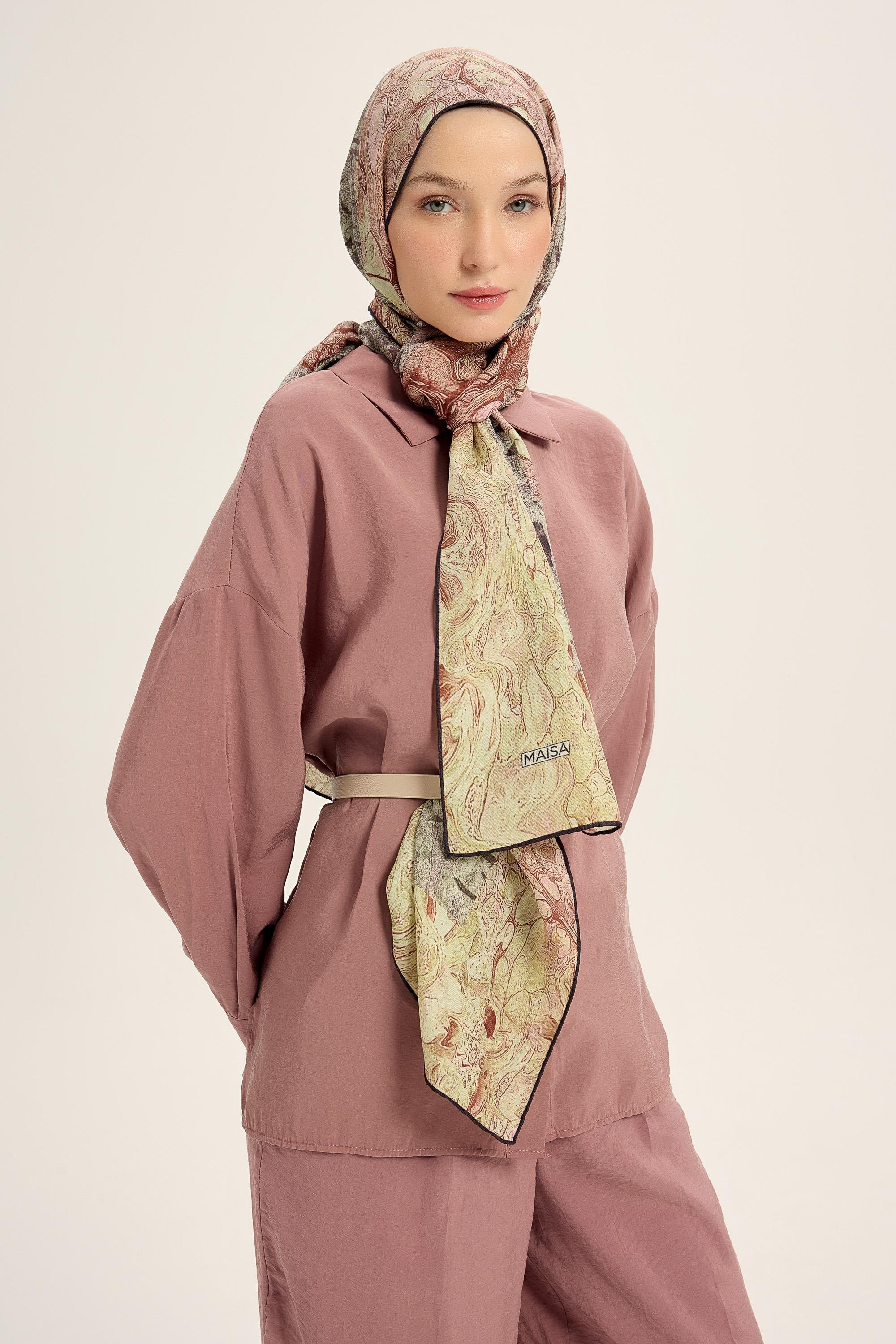 MERZ PAMUK İPEK ŞAL 70*190 CM - TABA