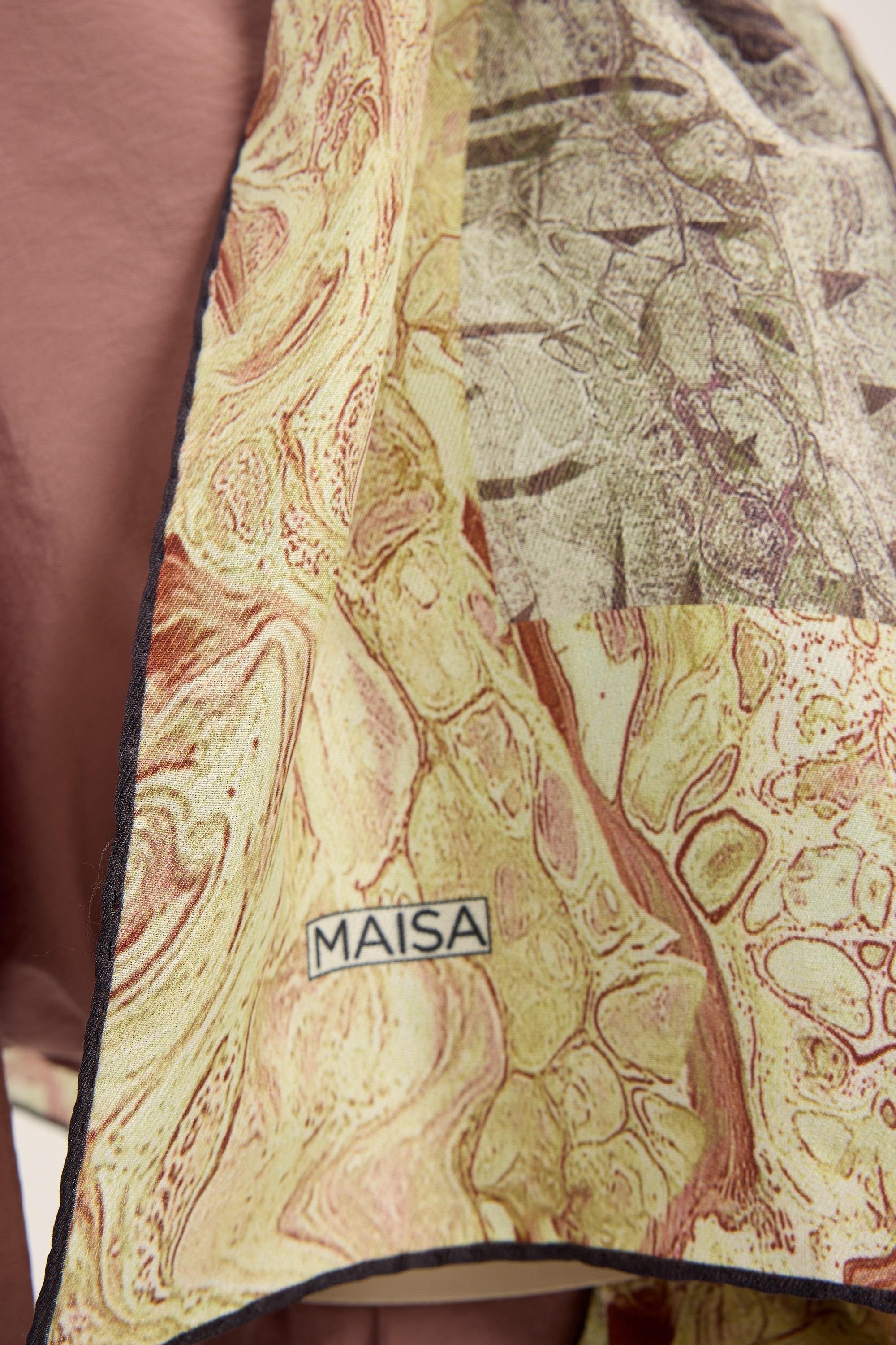 MERZ PAMUK İPEK ŞAL 70*190 CM - TABA