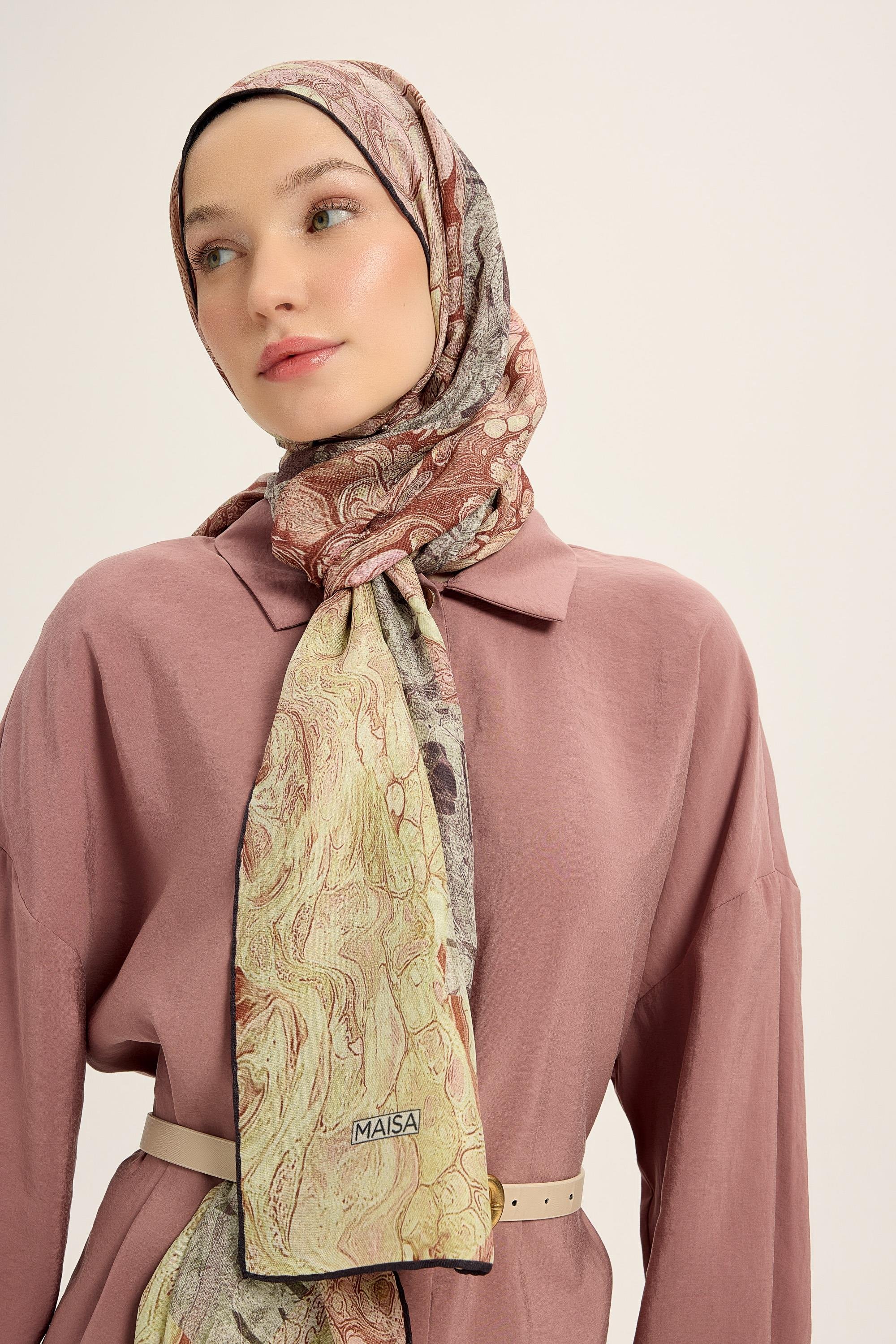 MERZ PAMUK İPEK ŞAL 70*190 CM - TABA