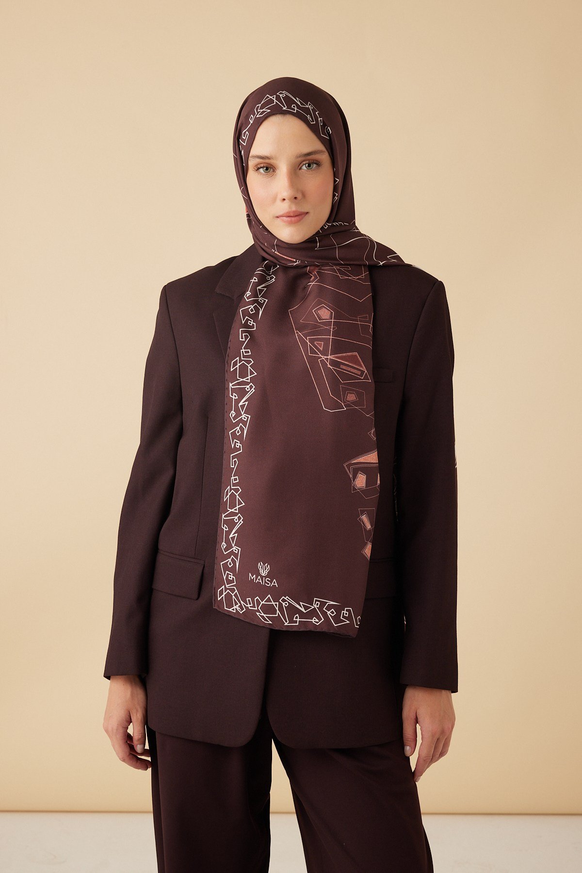 MİNA PAMUK İPEK ŞAL 70*190 CM - BORDO