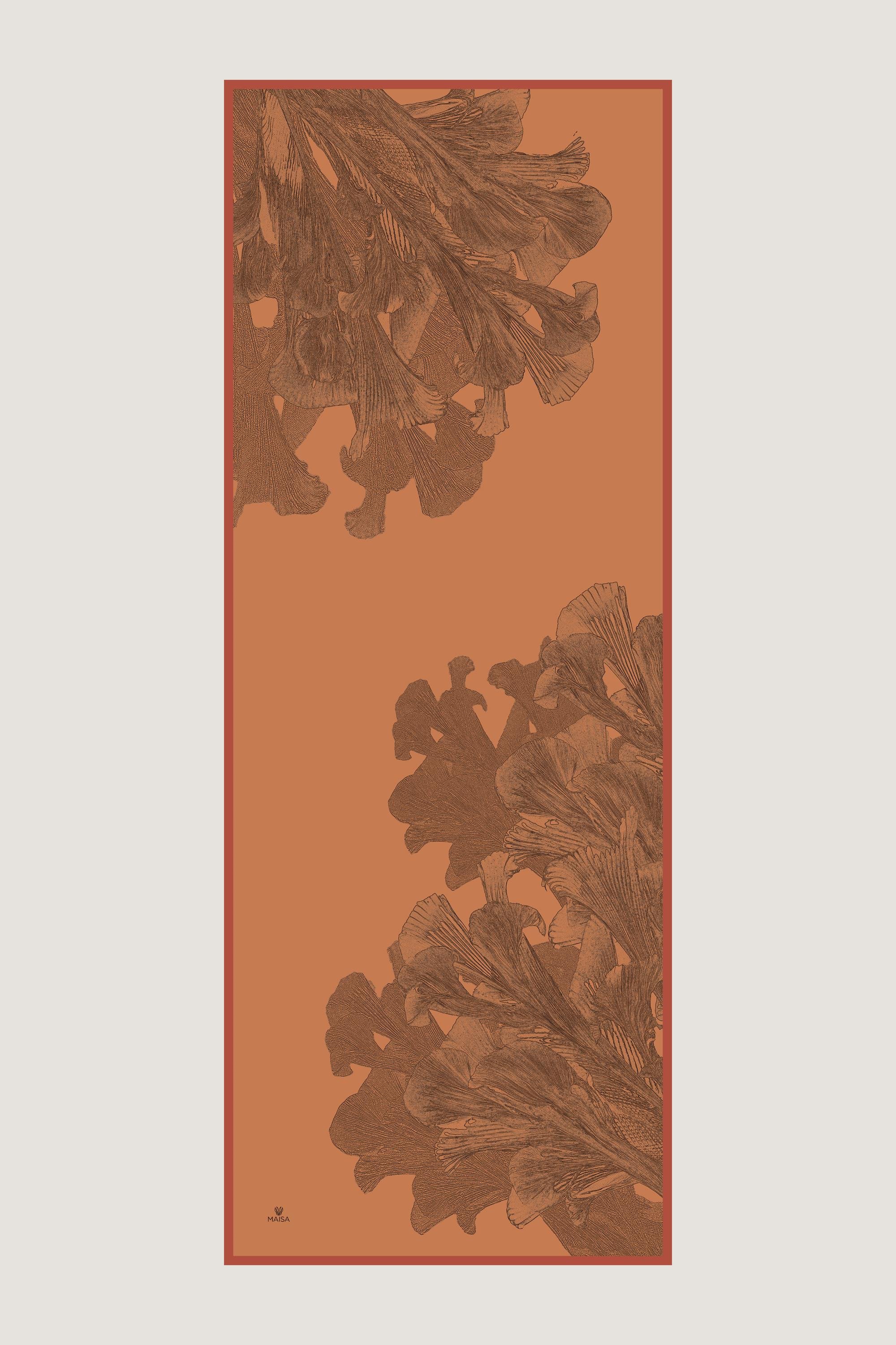 MİRA PAMUK İPEK ŞAL 70*190 CM - TURUNCU