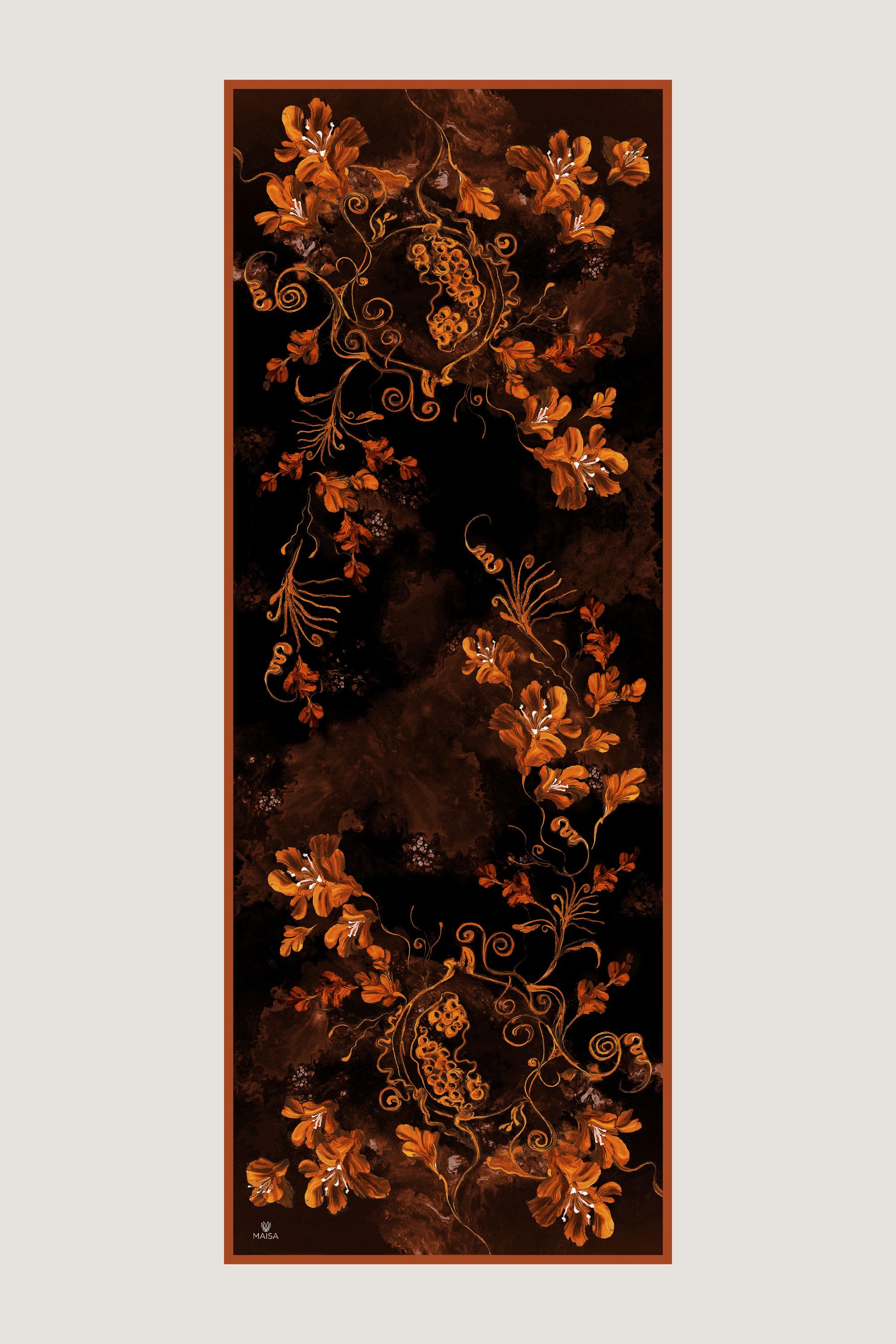 NARİN KREP İPEK ŞAL 70*190 CM - SİYAH