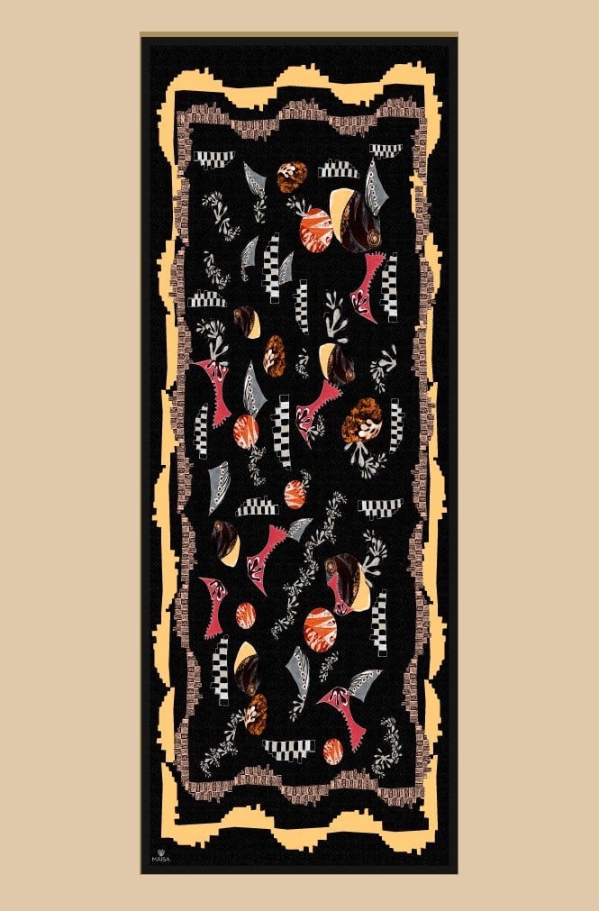 NÜVE YÜN MODAL ŞAL 70*200 CM - SİYAH