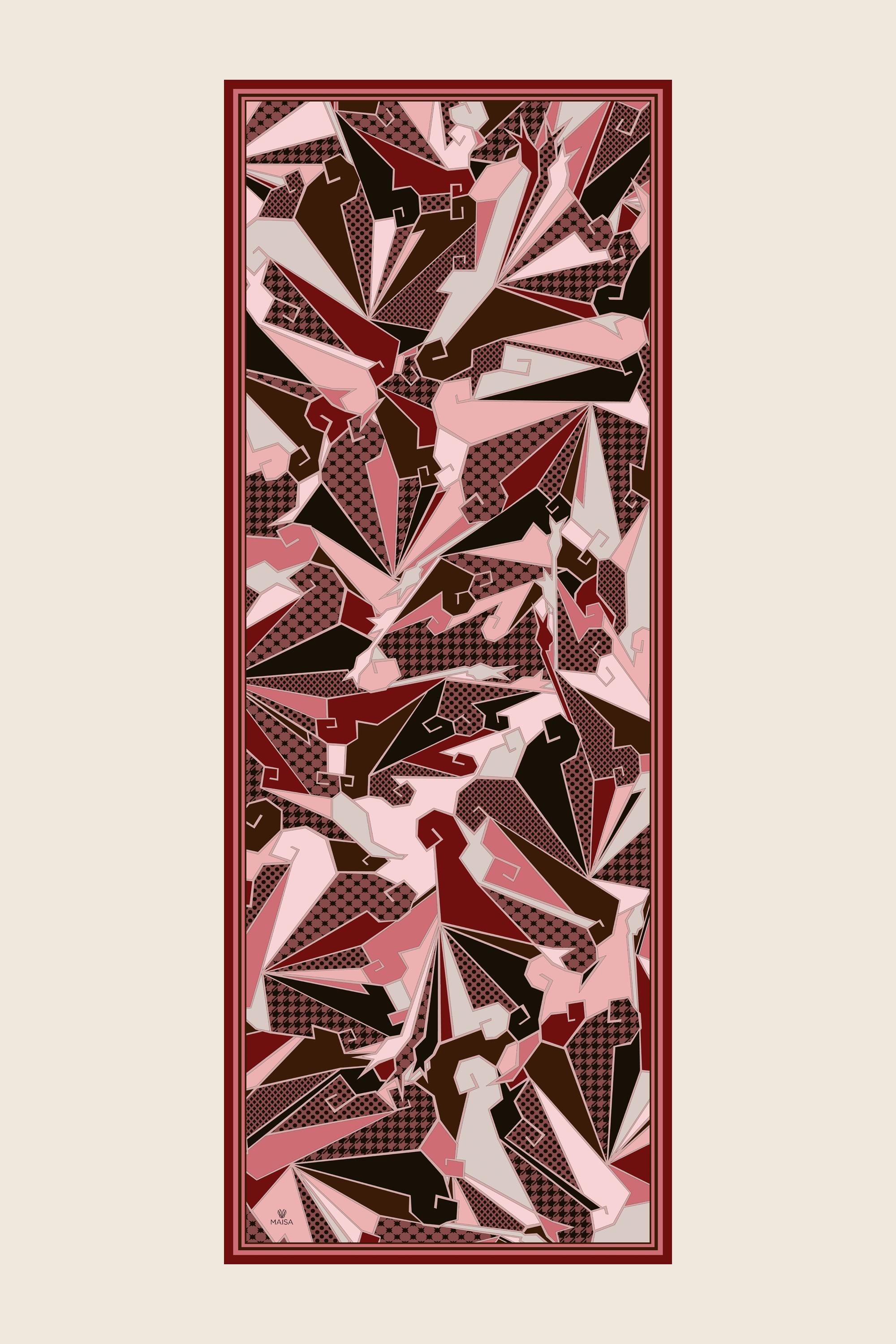 PEYDA PAMUK İPEK ŞAL 70*190 CM - MÜRDÜM