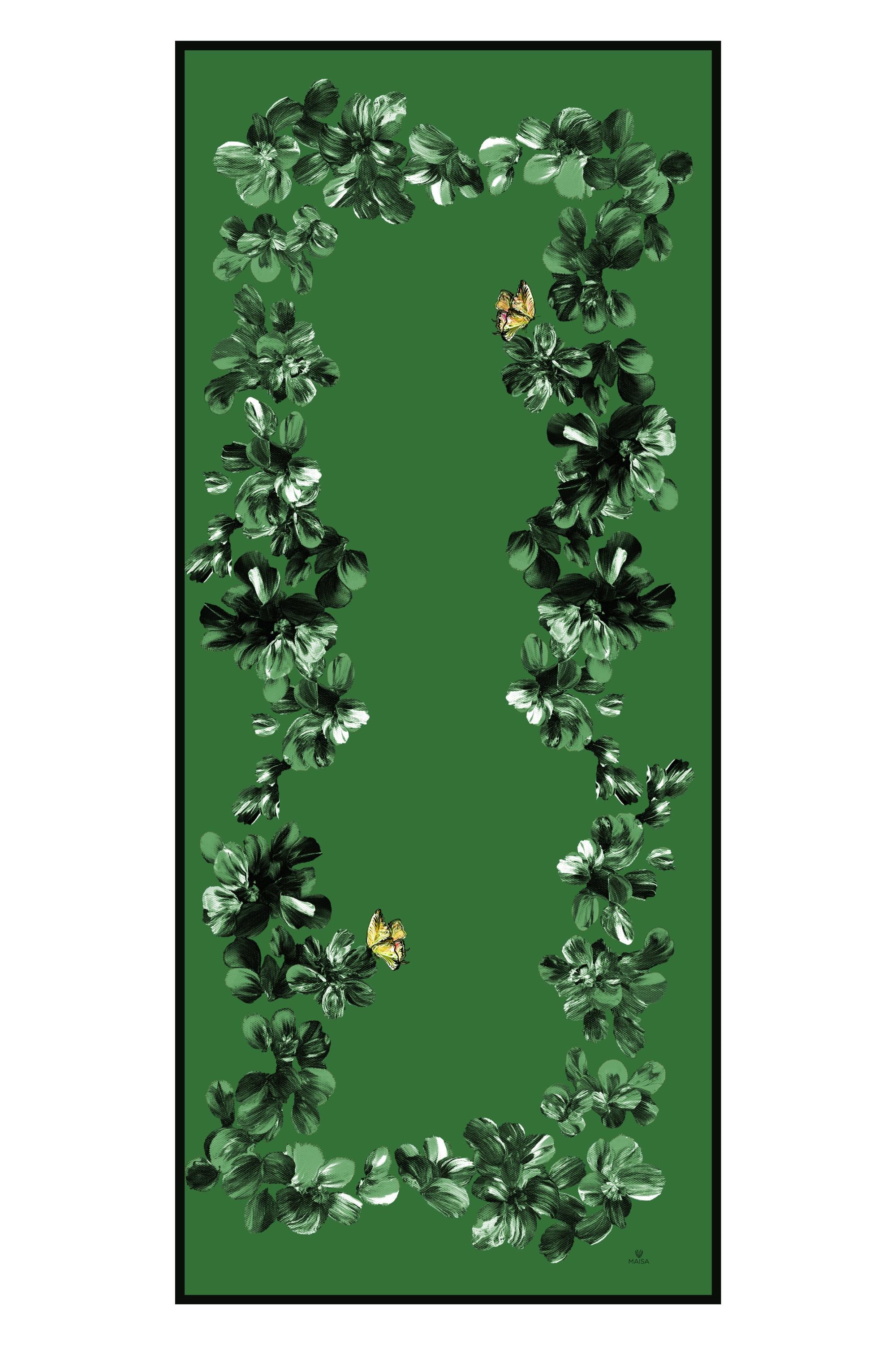 PİLLA MODAL İPEK ŞAL 70*190 - YEŞİL