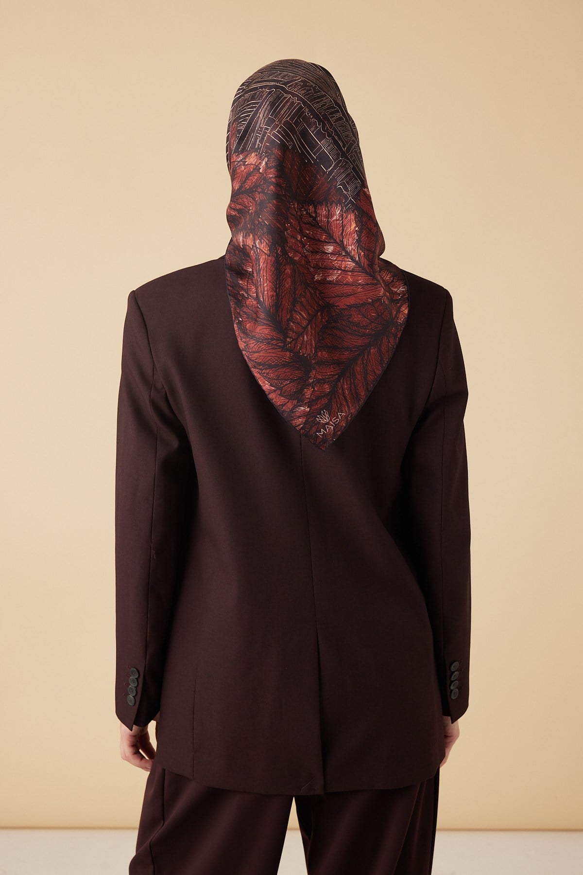 RAVZA MULBERRY İPEK EŞARP 90*90 CM - BORDO