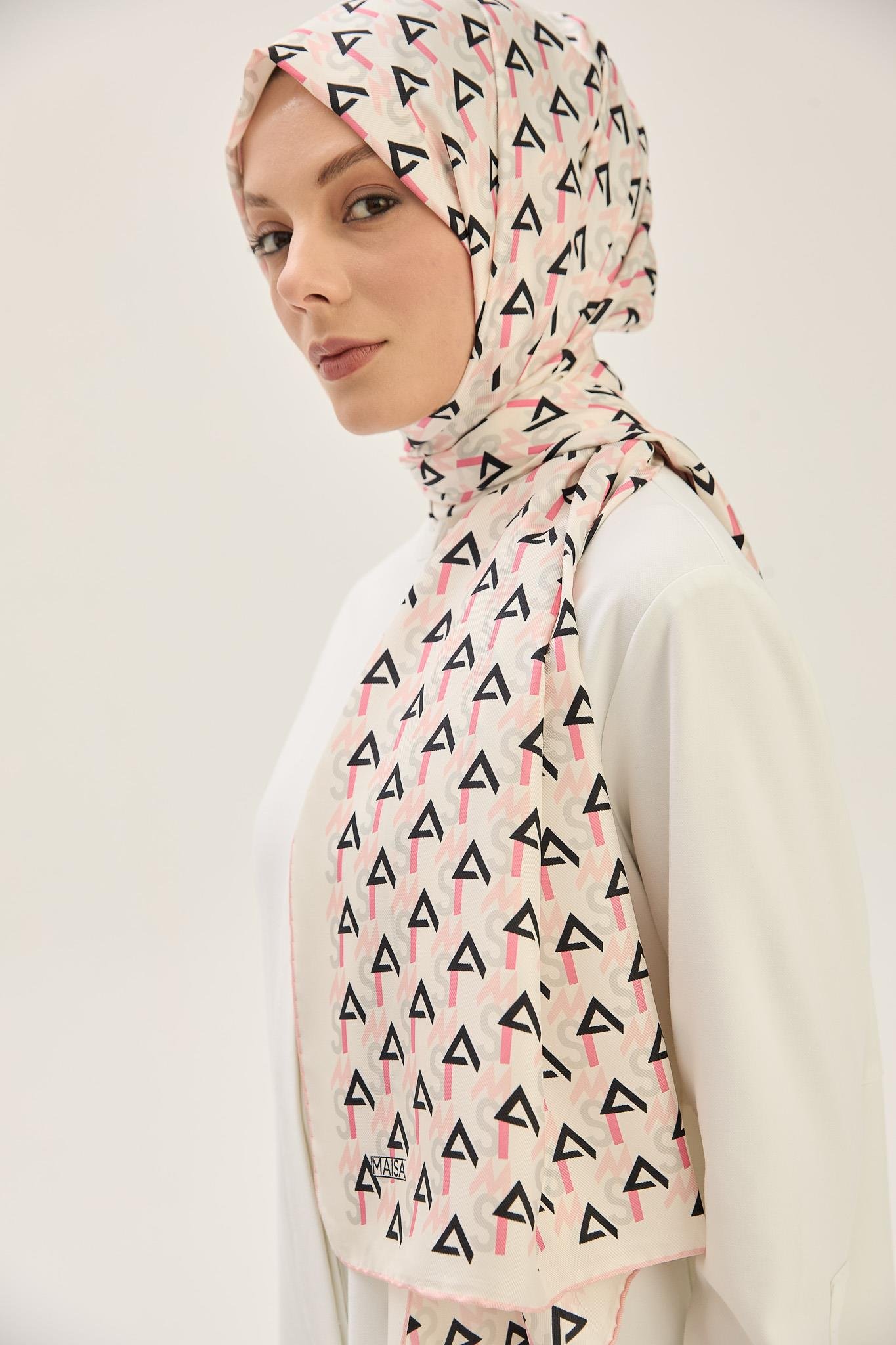 REMZ MULBERRY İPEK ŞAL 70*190 CM - PUDRA PEMBE