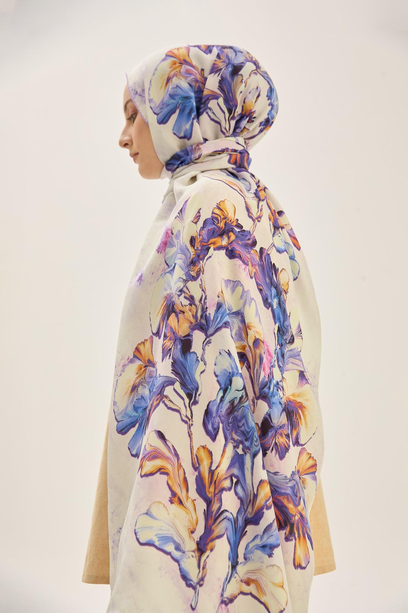 REYYA PAMUK İPEK ŞAL 70*190 CM - LİLA