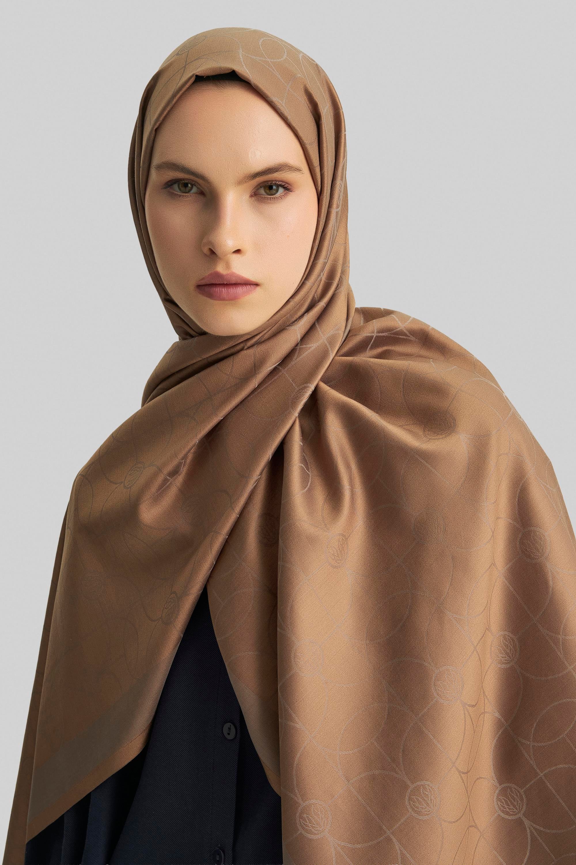 RİND%100 İPEK JAKARLI ŞAL-BAKIR