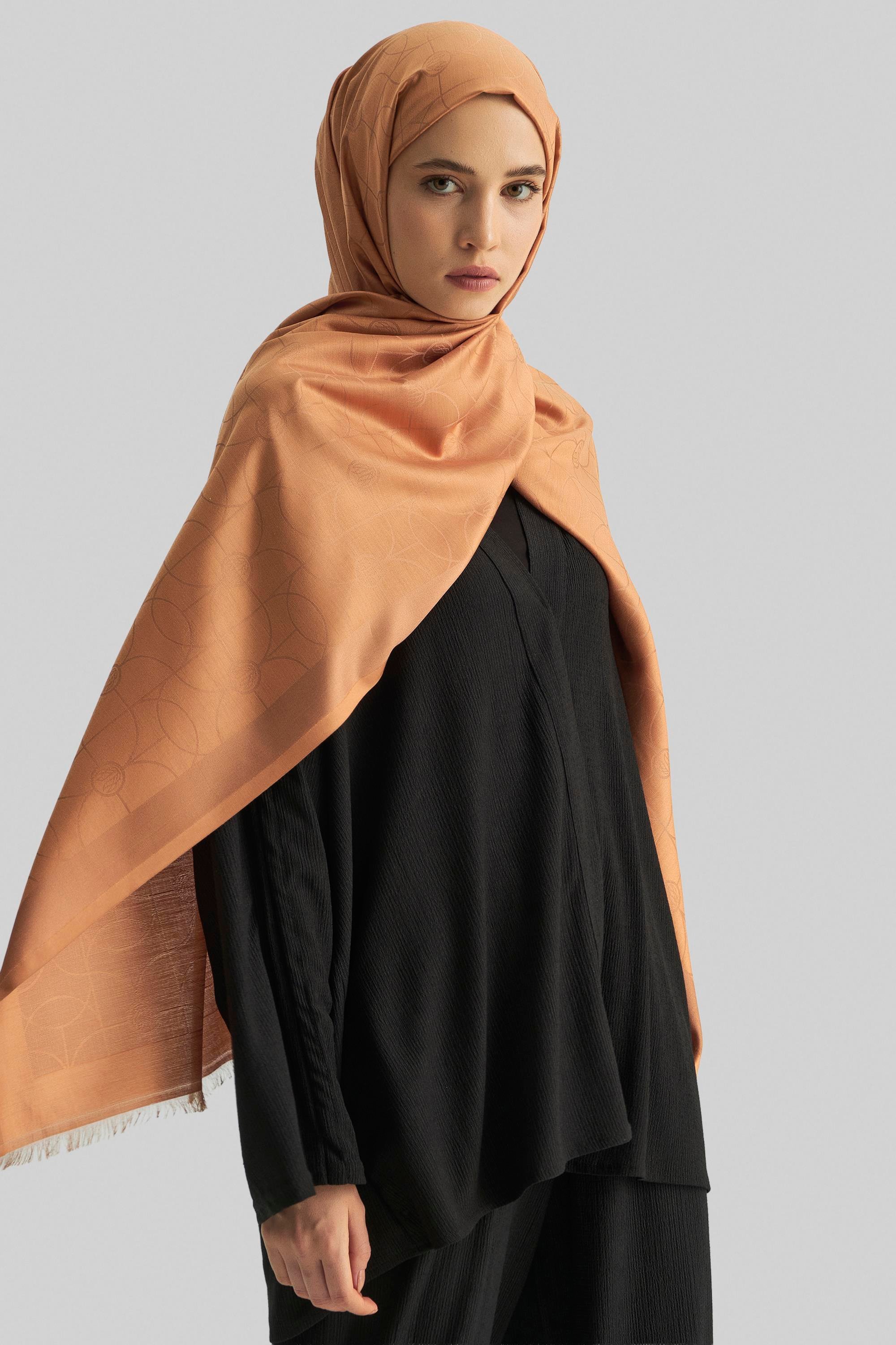 RİND%100 İPEK JAKARLI ŞAL-TABA