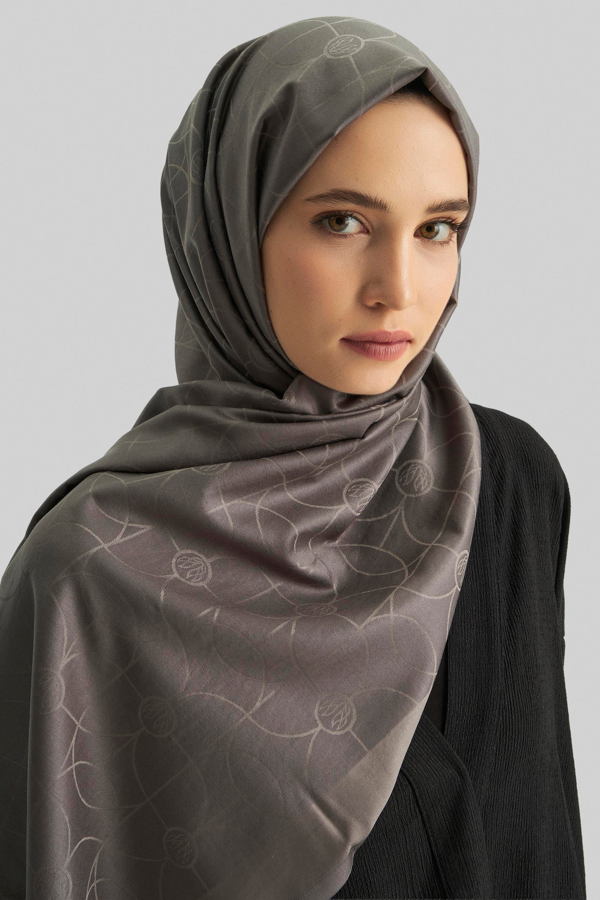 RİND%100 İPEK JAKARLI ŞAL-VİZON