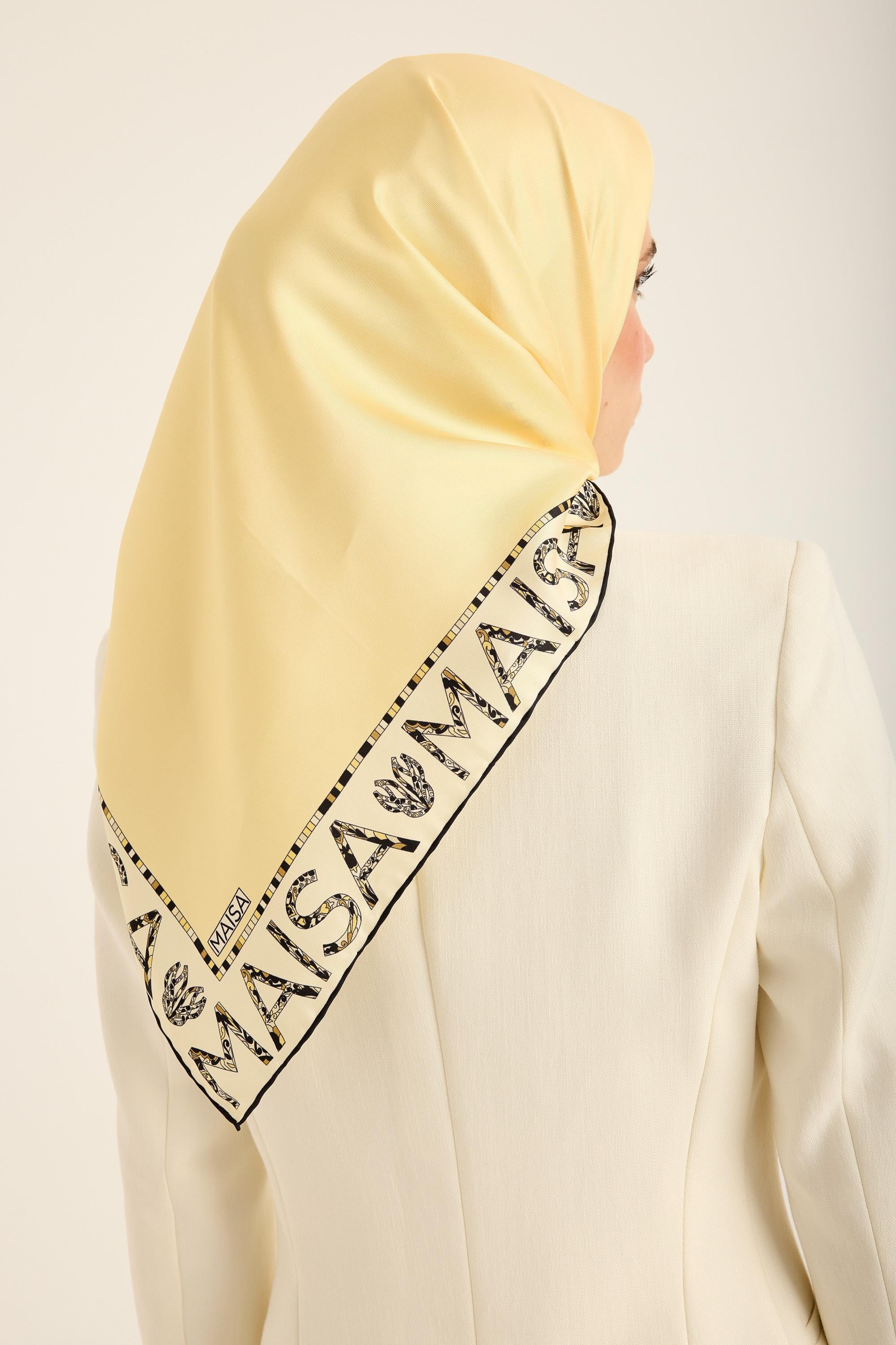 RUFİ TİVİL İPEK EŞARP 90*90 CM - SARI