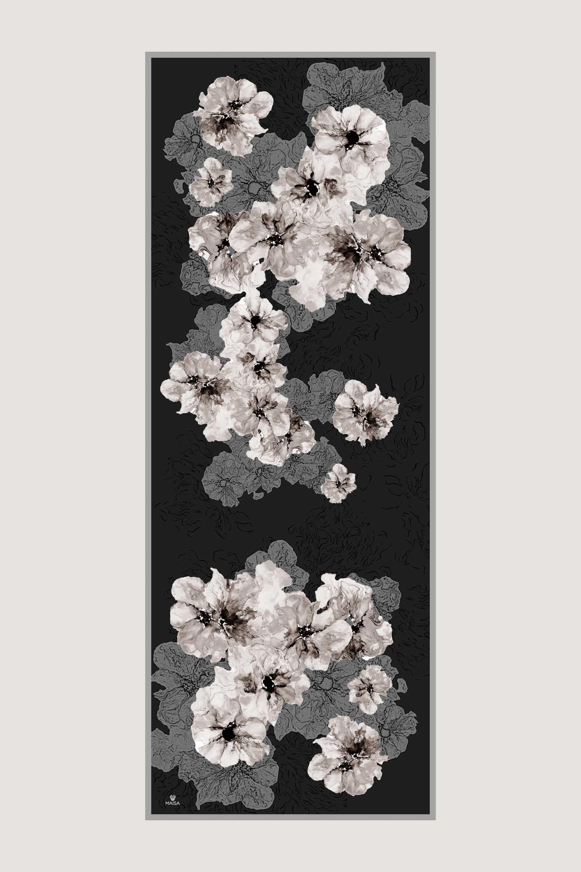 RÜYA KREP İPEK ŞAL 70*190 CM - ANTRASİT