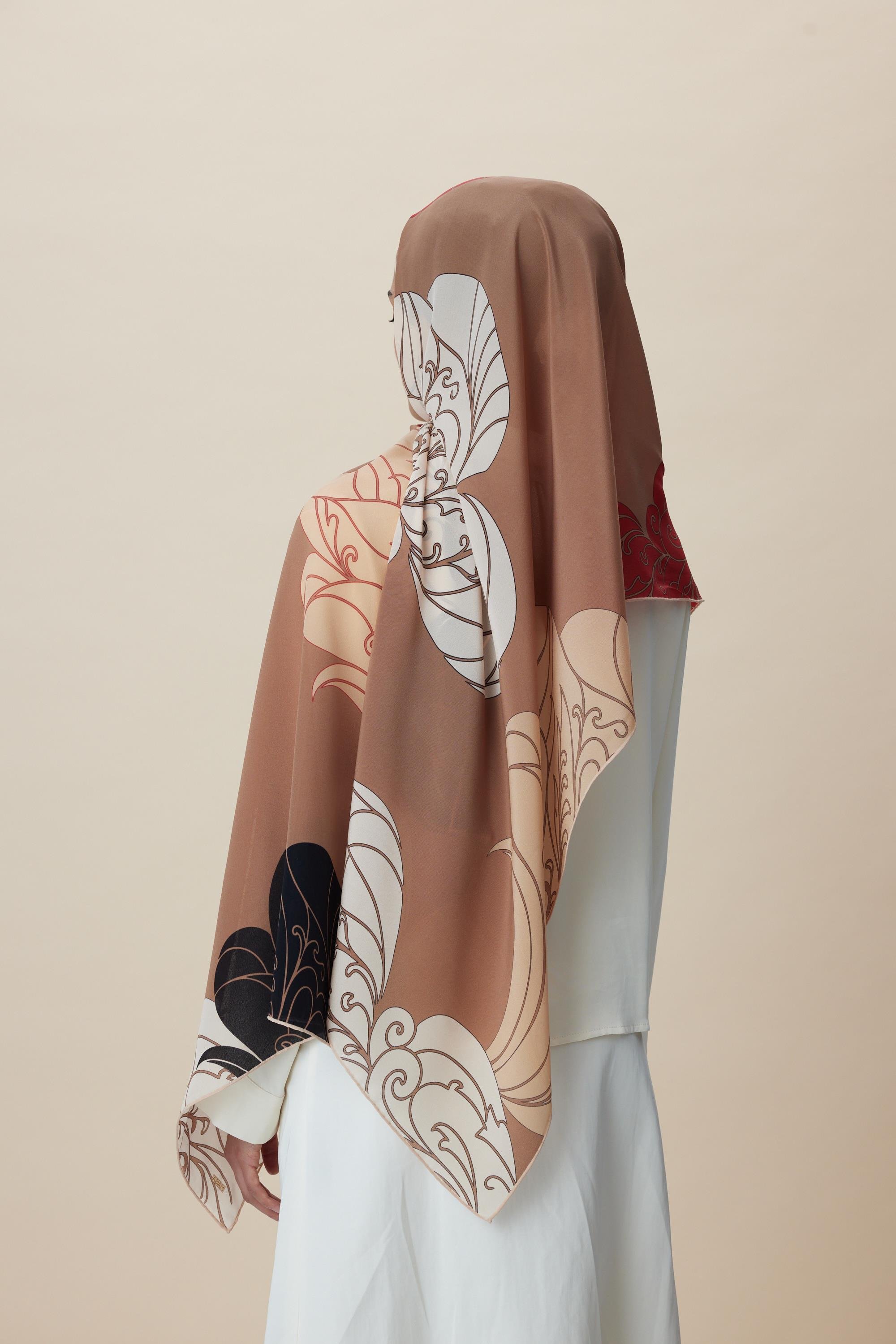 SAFİ KREP İPEK ŞAL 70*190 CM - CAMEL