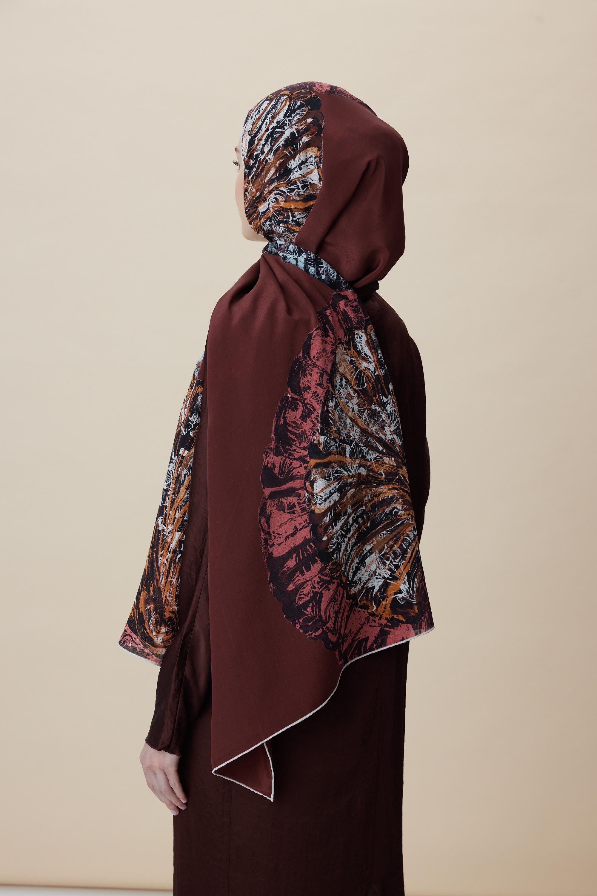 SAYRA KREP İPEK ŞAL 70*190 CM - KIRMIZI
