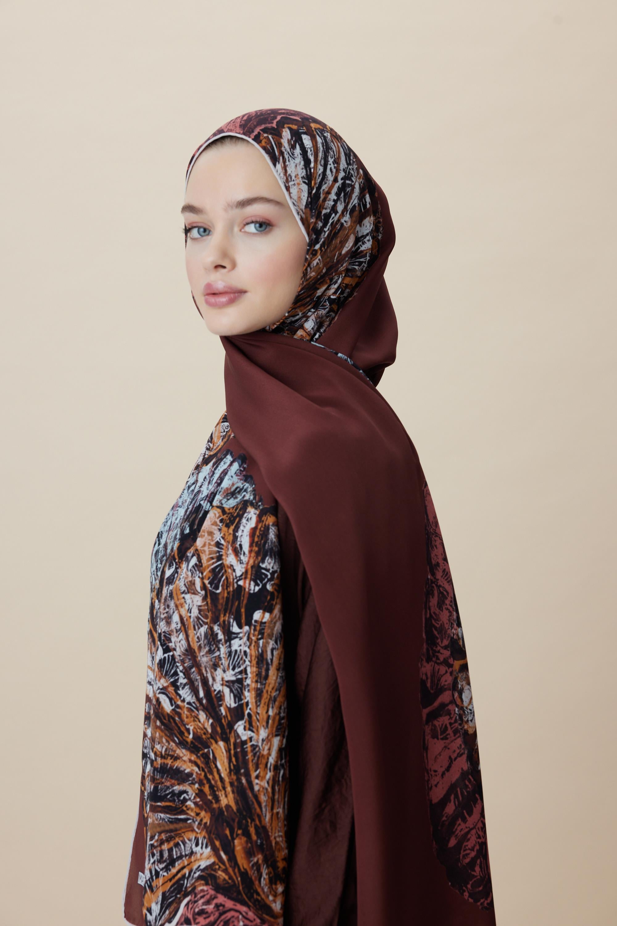 SAYRA KREP İPEK ŞAL 70*190 CM - KIRMIZI