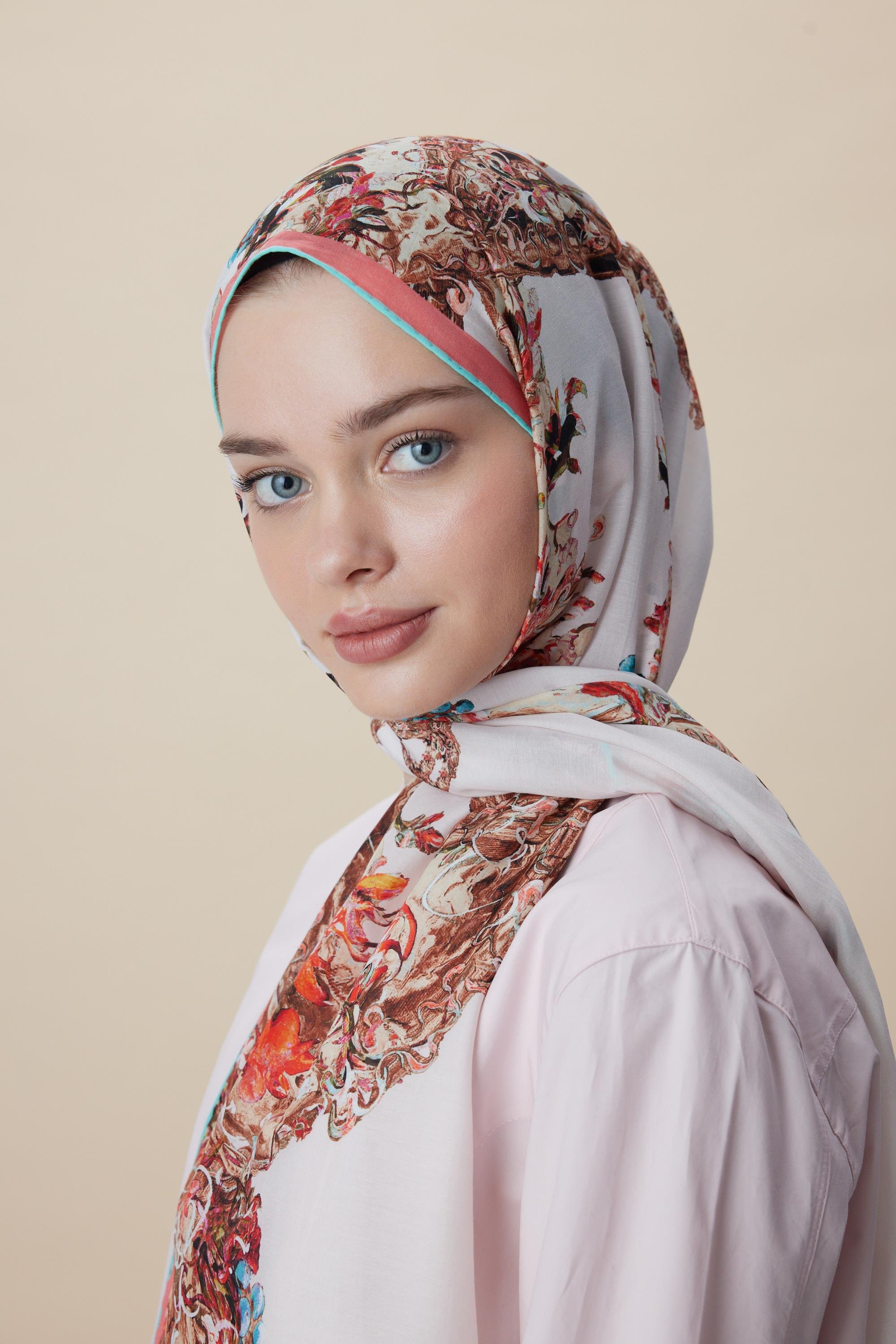 ŞEBNEM FLOŞ VİSKON ŞAL 70*190 CM - PUDRA PEMBE