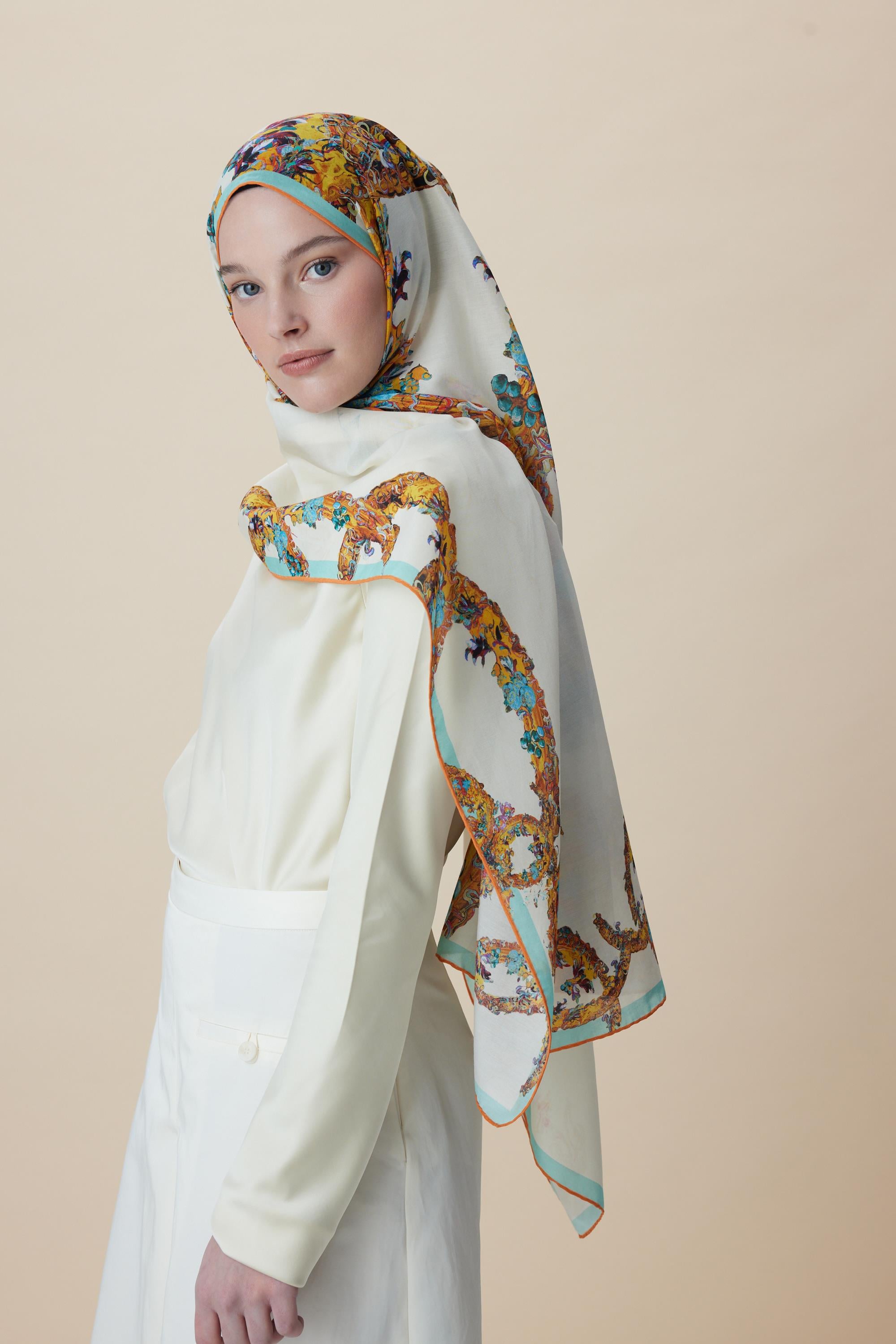 ŞEBNEM FLOŞ VİSKON ŞAL 70*190 CM - SARI