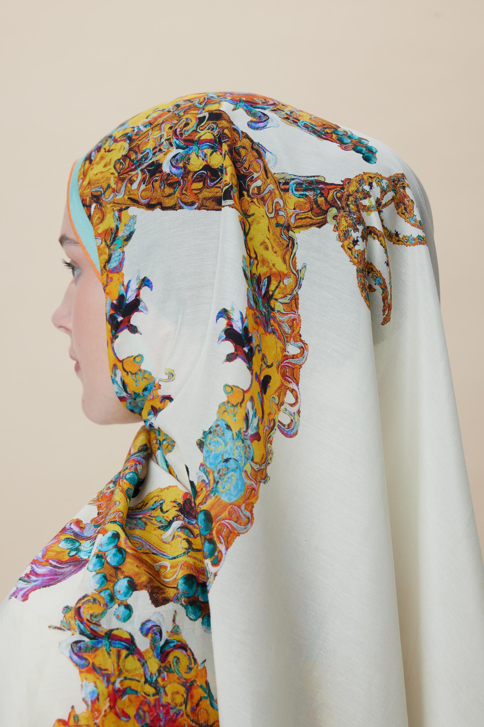 ŞEBNEM FLOŞ VİSKON ŞAL 70*190 CM - SARI