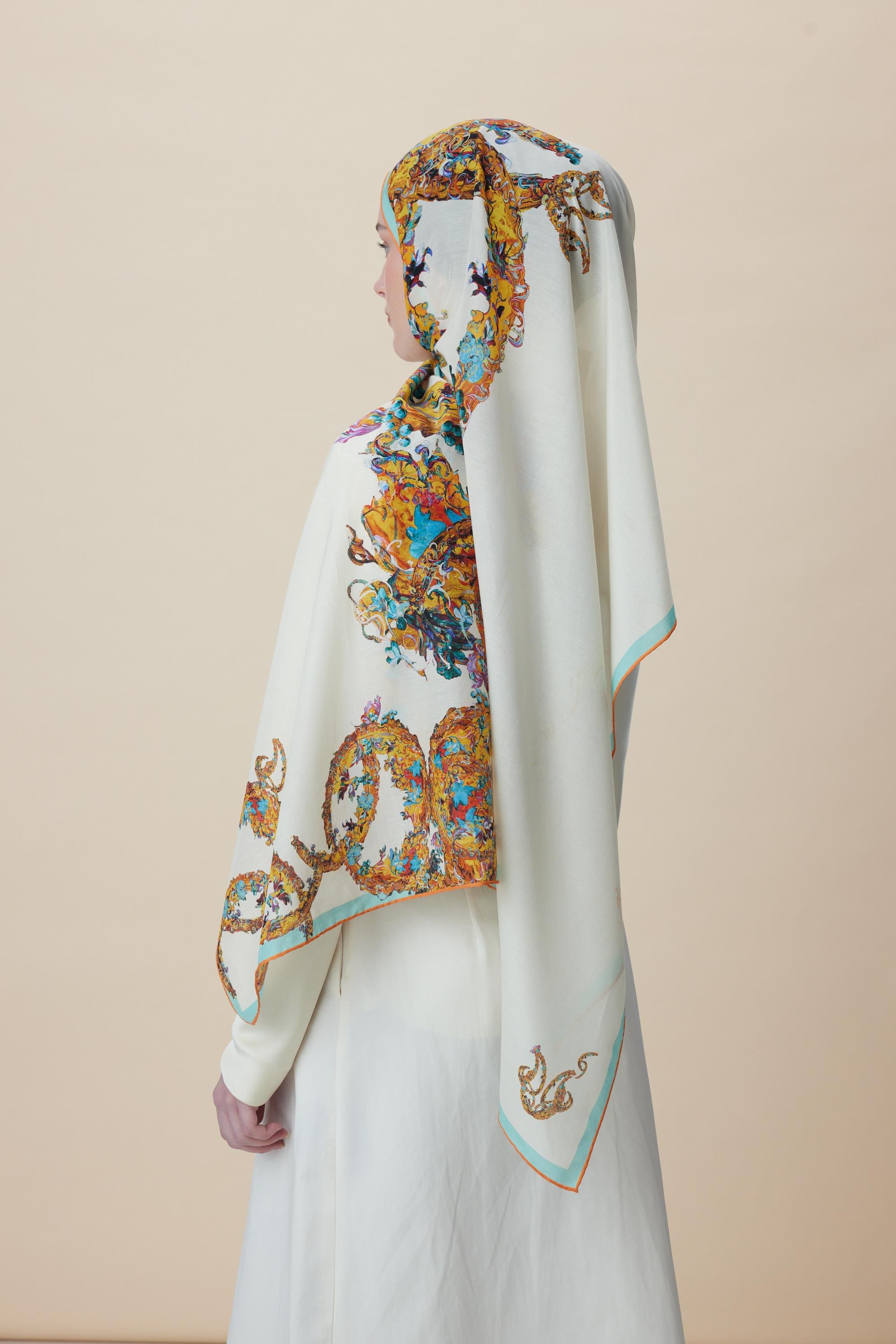 ŞEBNEM FLOŞ VİSKON ŞAL 70*190 CM - SARI