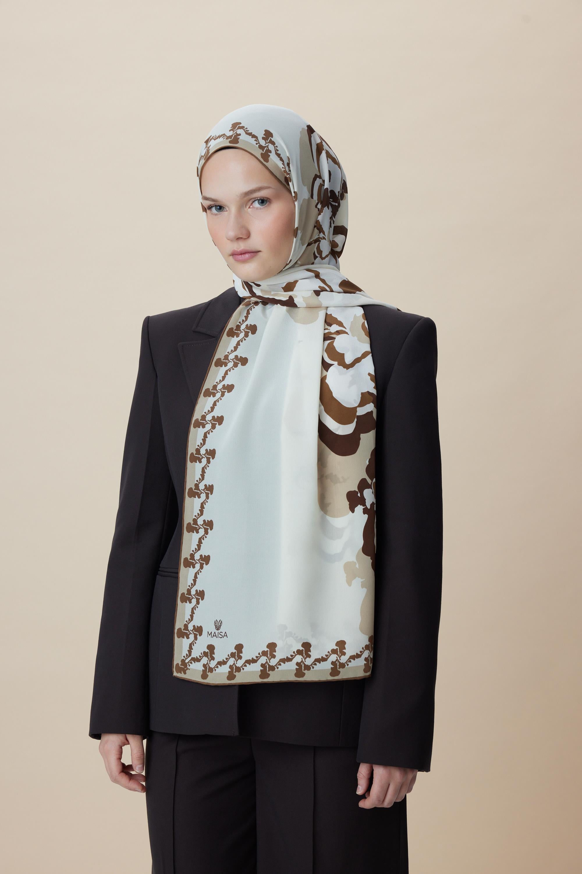 SEDA KREP İPEK ŞAL 70*190 CM - KUM
