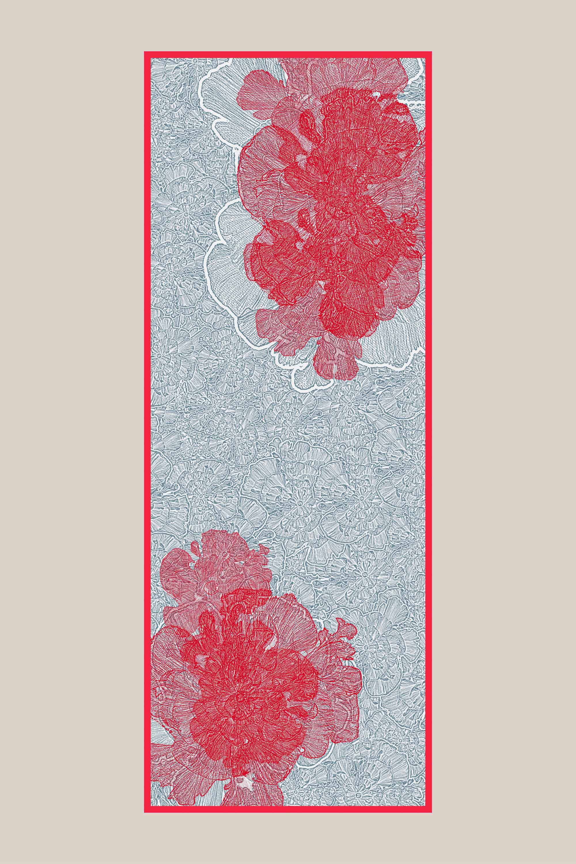 SEDEF FLOŞ VİSKON ŞAL 70*190 CM - MERCAN