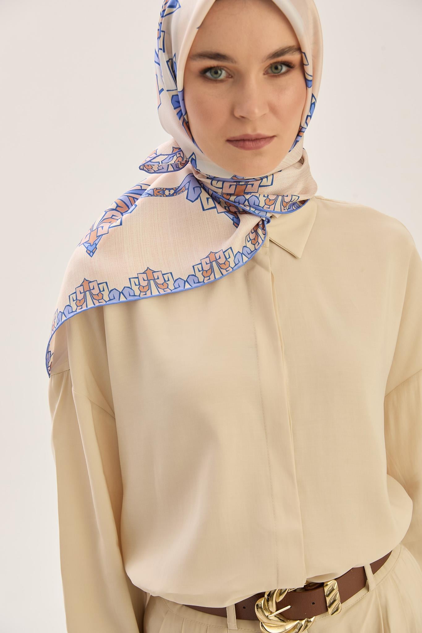 ŞİMAL MULBERRY İPEK EŞARP 90*90 CM - MOR